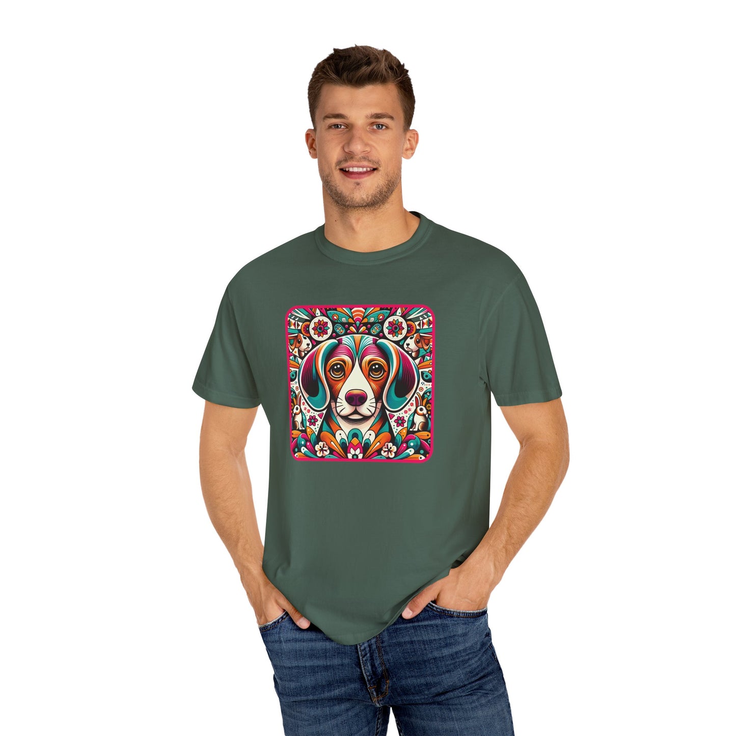 Colorful Dog Art Unisex T-Shirt - Perfect for Animal Lovers