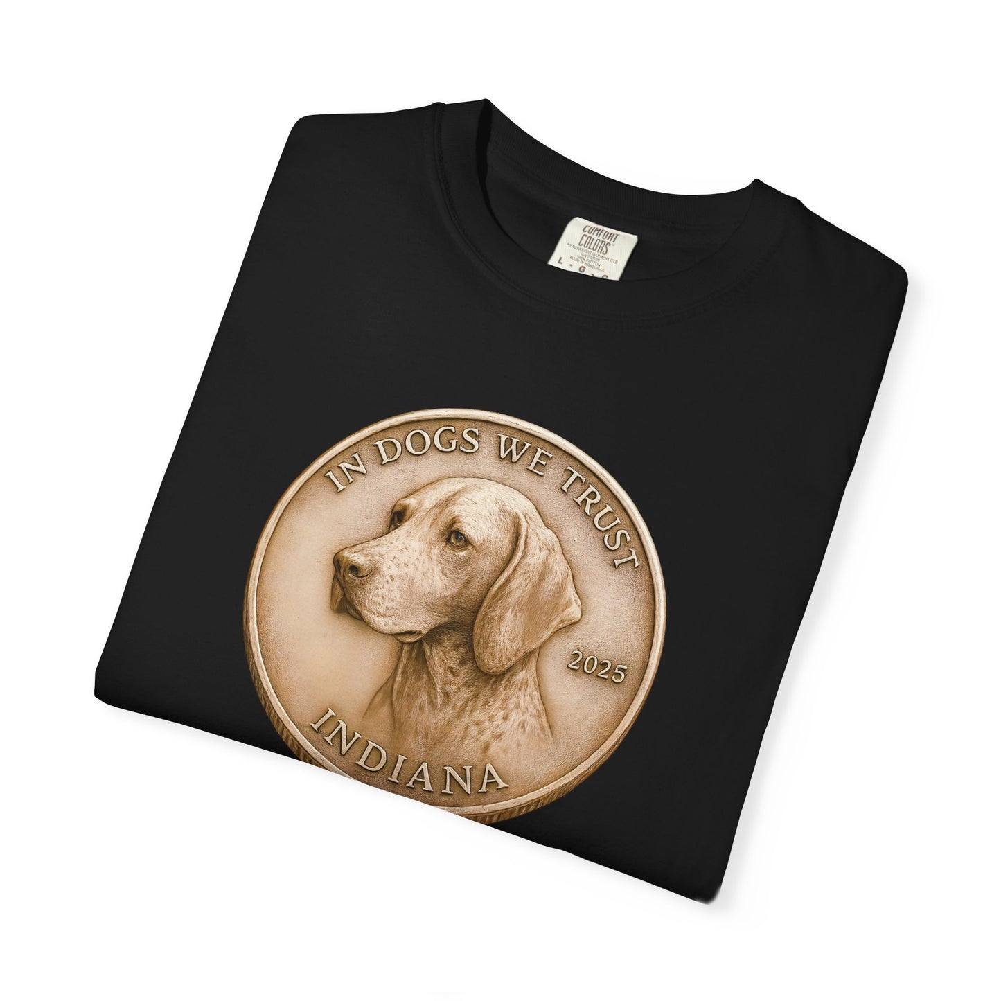 Indiana State Coin T-Shirt Collection - Proud Dog Breed Illustrations