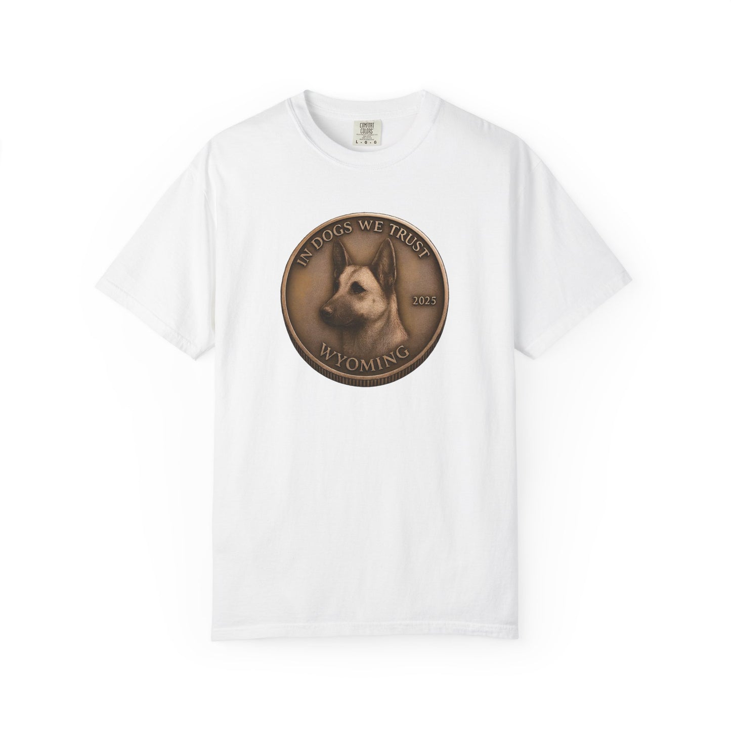 Wyoming State Coin T-Shirt Collection - Proud Dog Breed Illustrations