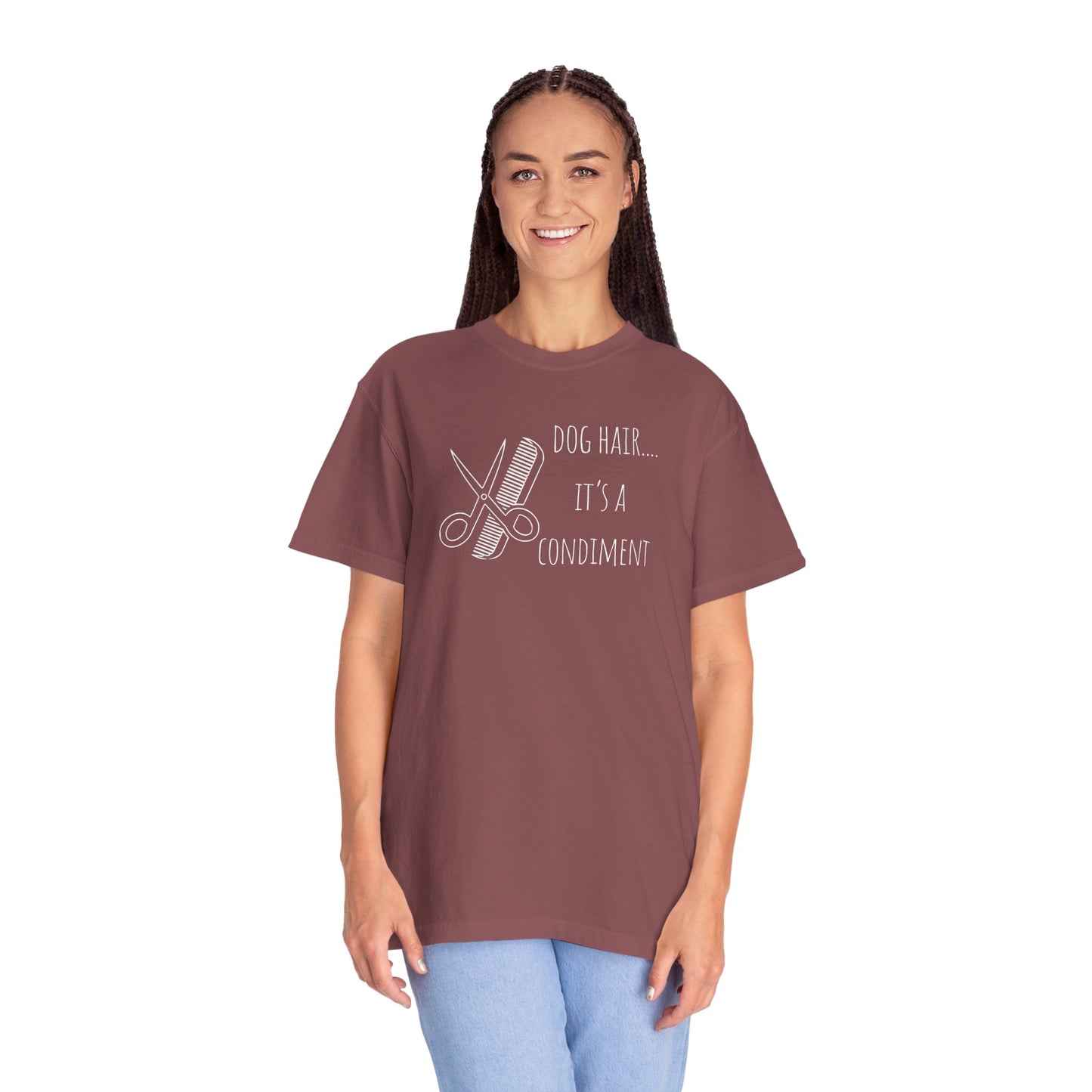 Dog Lover Unisex T-shirt - 'Dog Hair... It's a Condiment'
