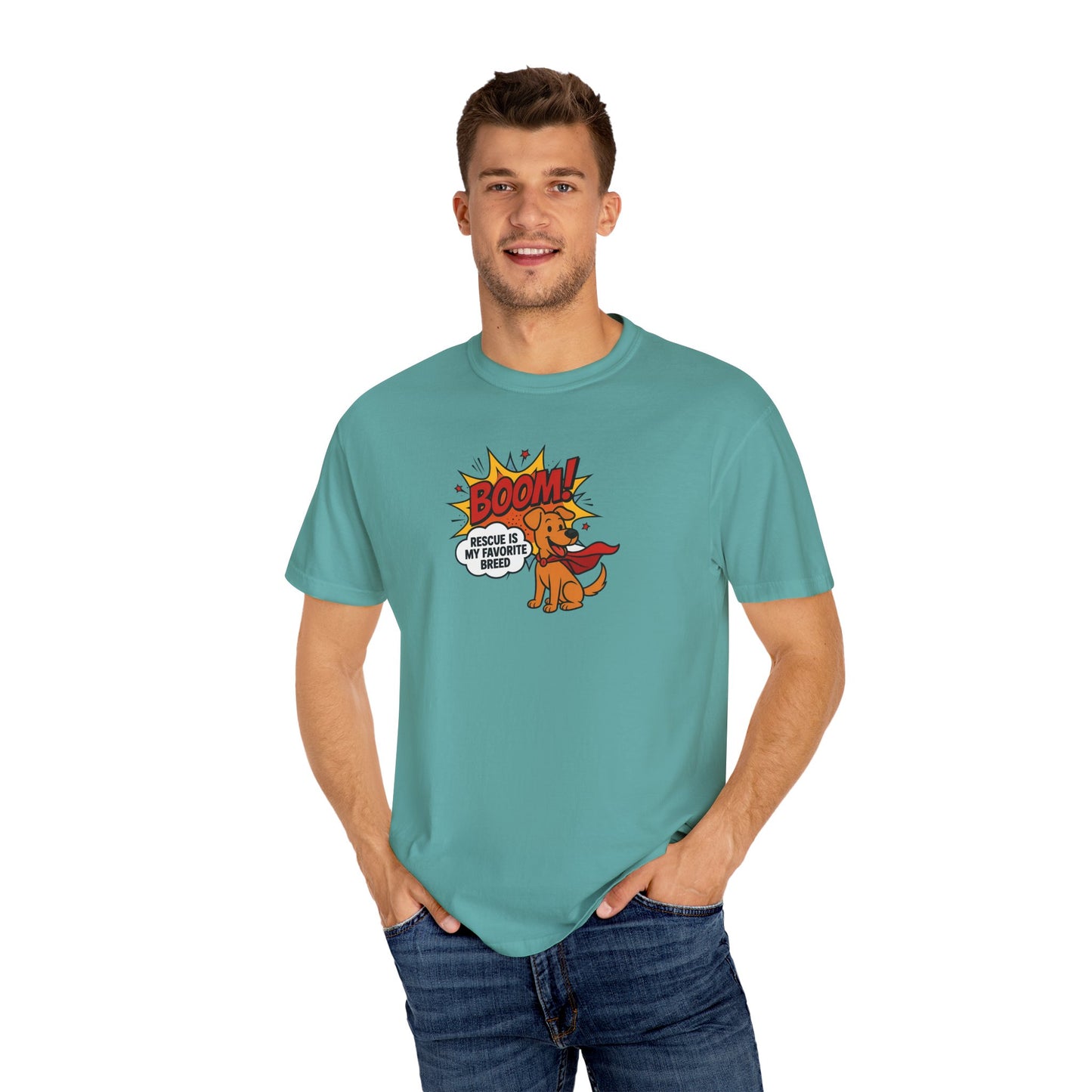 Superhero Dog Rescue T-Shirt | Fun Graphic Tee, Gift for Dog Lovers, Casual Wear, Pet Lover Shirt, Birthday Present, Animal Apparel