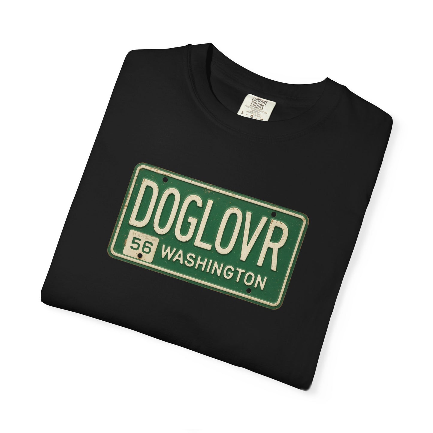 Vintage Washington State DOGLOVR State License Plate T-Shirt