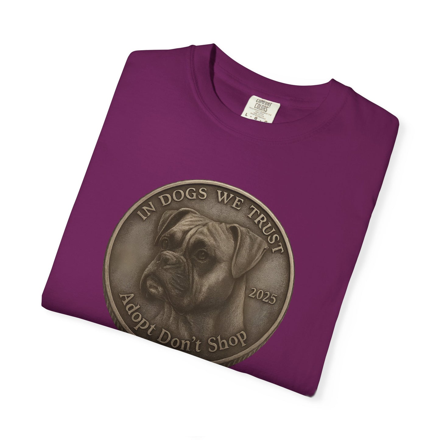 Adopt Don't Shop State Coin T-Shirt Collection - Proud Dog Breed Illustrations