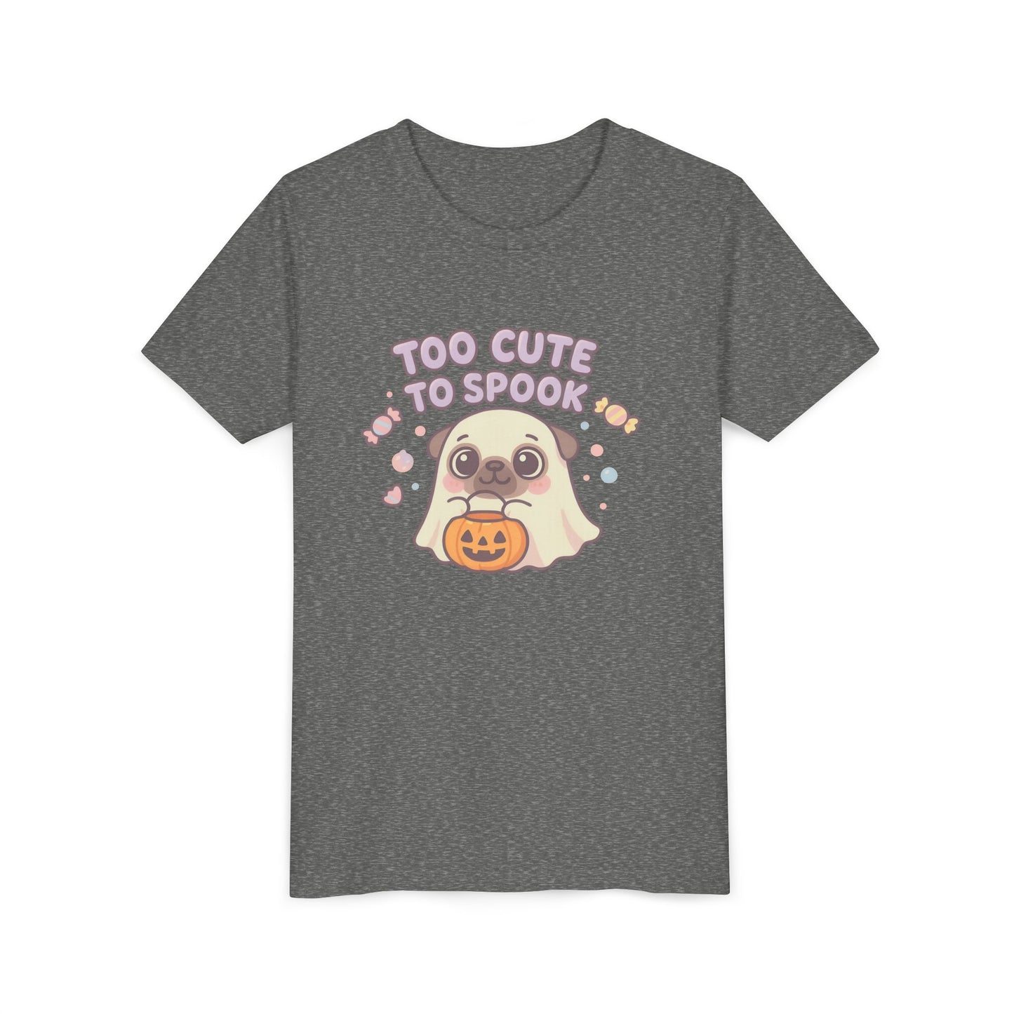 Cute Halloween Ghost Youth Tee, Spooky Shirt for Kids, Halloween Apparel, Trick or Treat T-Shirt, Funny Kids' Shirt