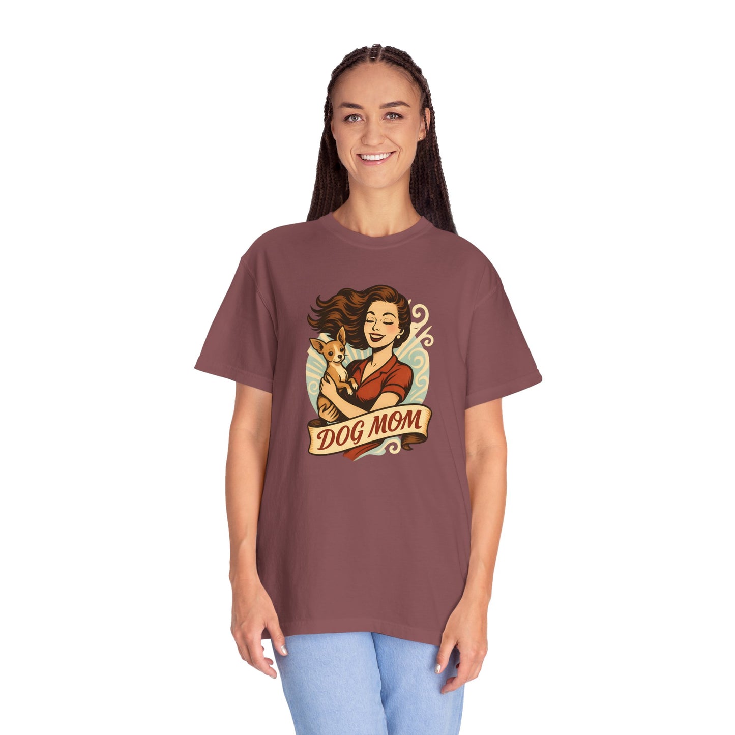 Dog Mom T-Shirt, Unisex Dog Lover Tee, Pet Owner Gift, Cute Dog Theme Apparel, Mother's Day Gift Idea, Casual Dog Mom Outfit