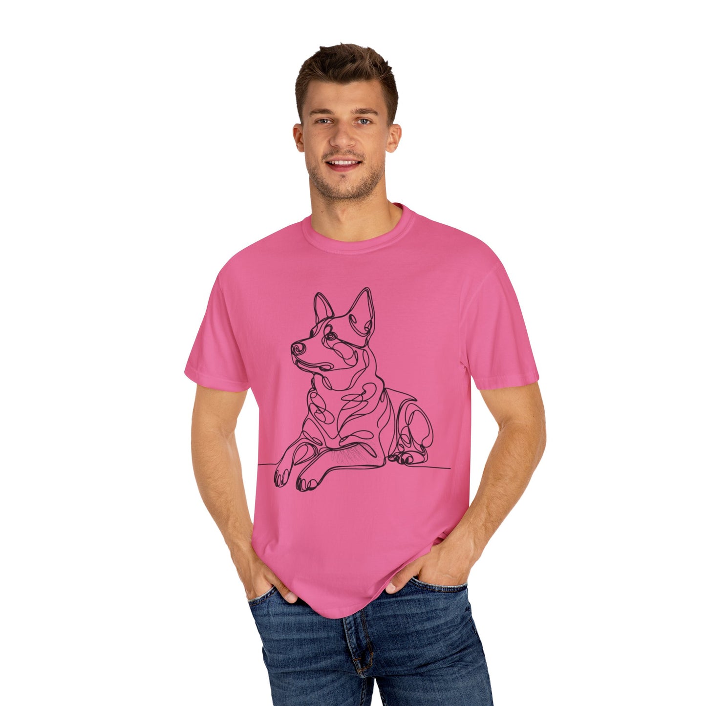 🖤 True Grit – Blue Heeler Line Art Tee - Perfect Gift for Dog Lovers