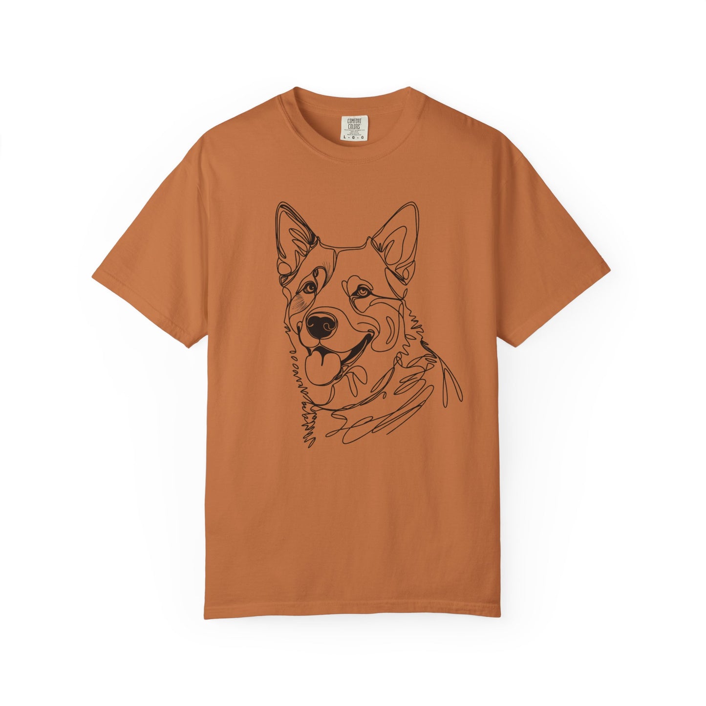 🖤 True Grit – Blue Heeler Line Art Tee