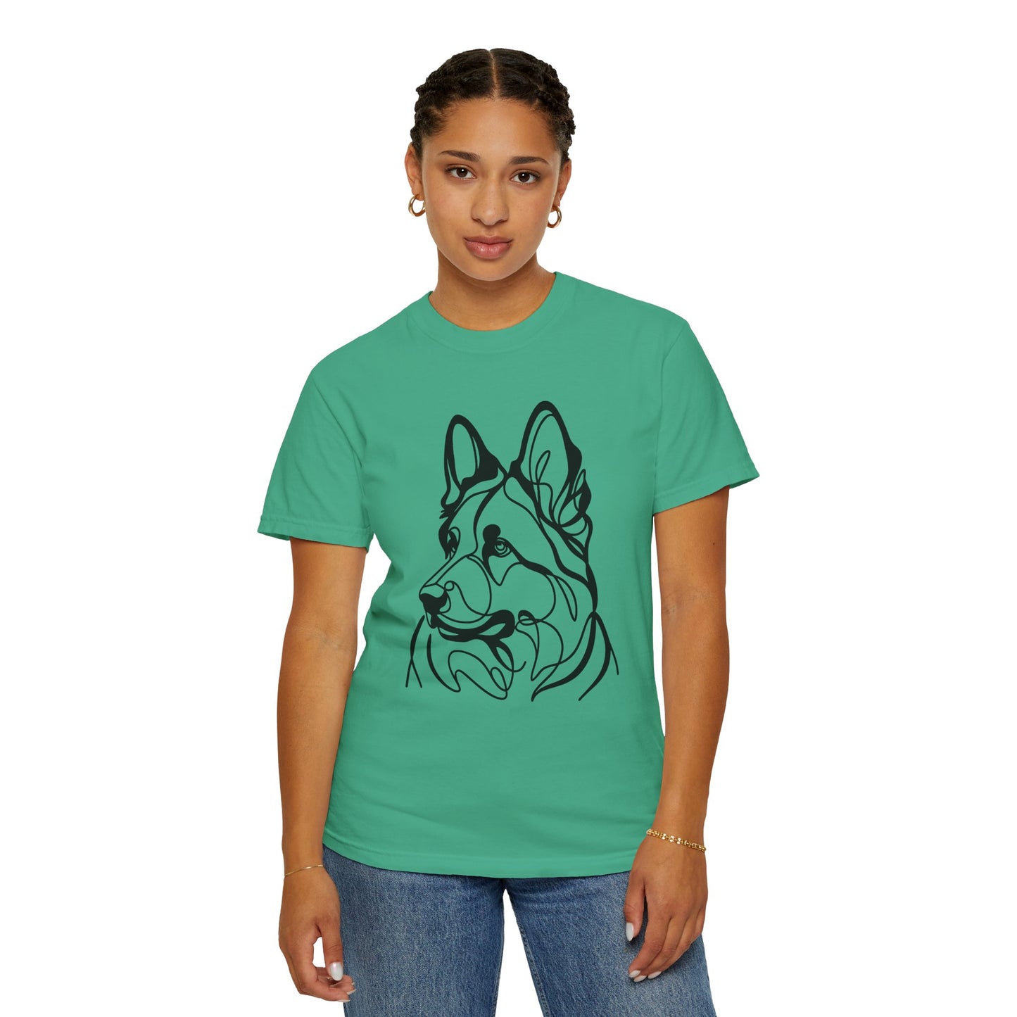 Unisex T-shirt German Shepard Line Art