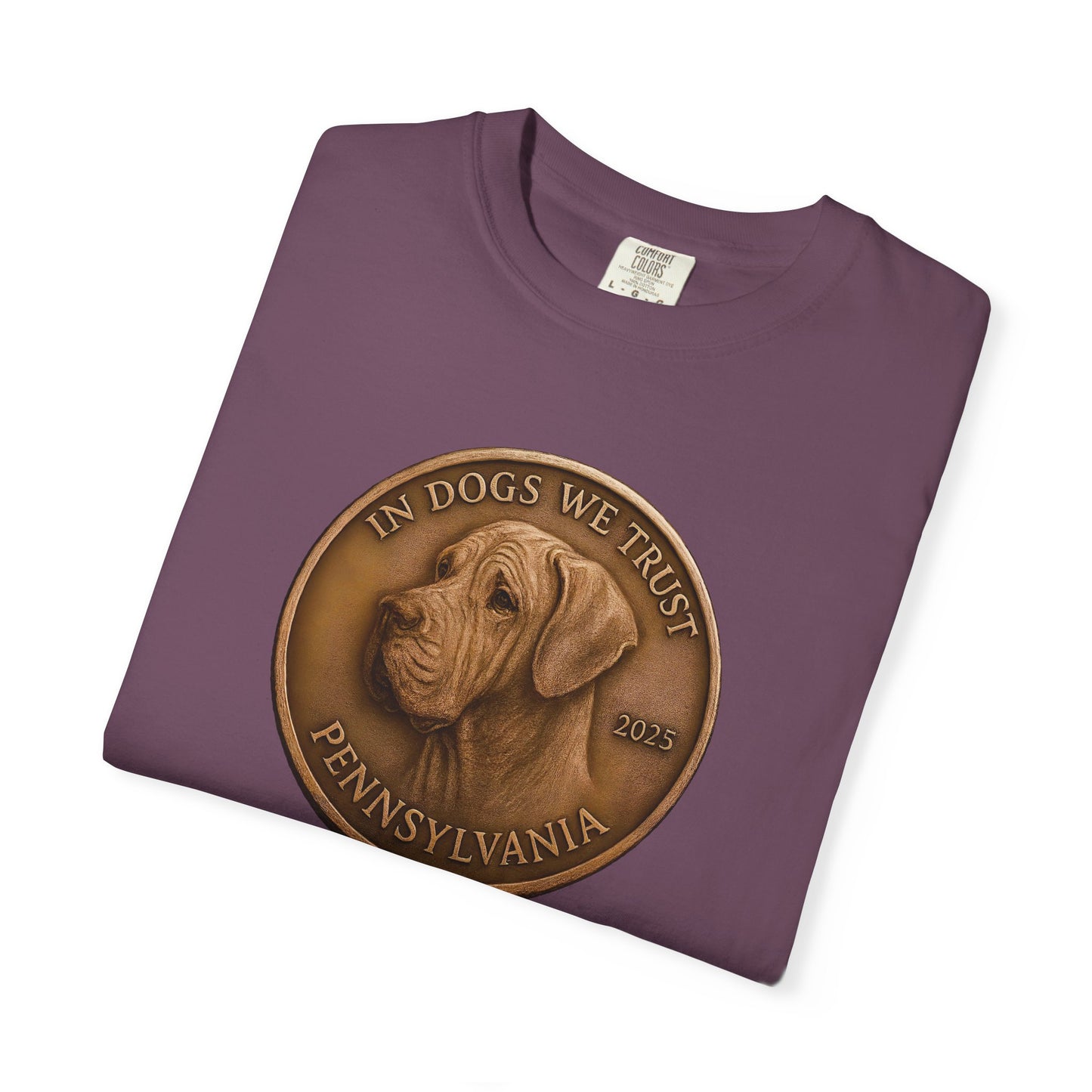Pennsylvania State Coin T-Shirt Collection - Proud Dog Breed Illustrations