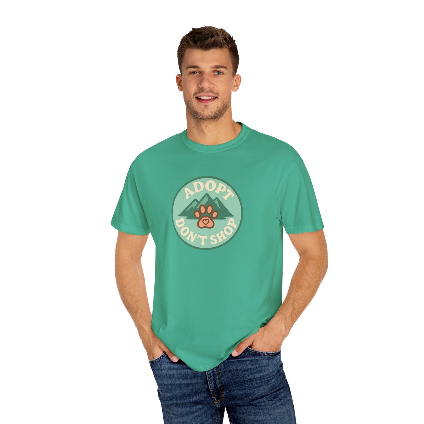 Adopt Don't Shop T-shirt, Unisex Tee, Animal Lover Gift, Pet Adoption Awareness, Casual Wear, Eco-Friendly Fashion, Dog Mom Shirt