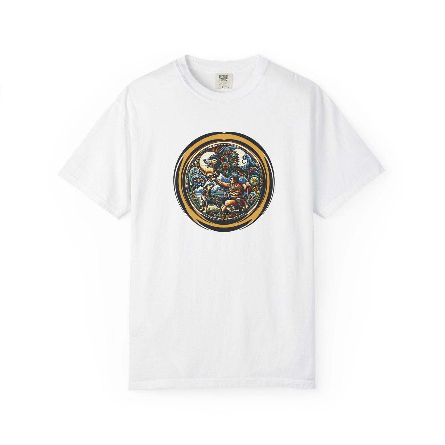 Garment-Dyed Unisex T-Shirt with Artistic Design, Comfortable Everyday Wear, Perfect Gift for Art Lovers, Casual Style, Unique Print Tee
