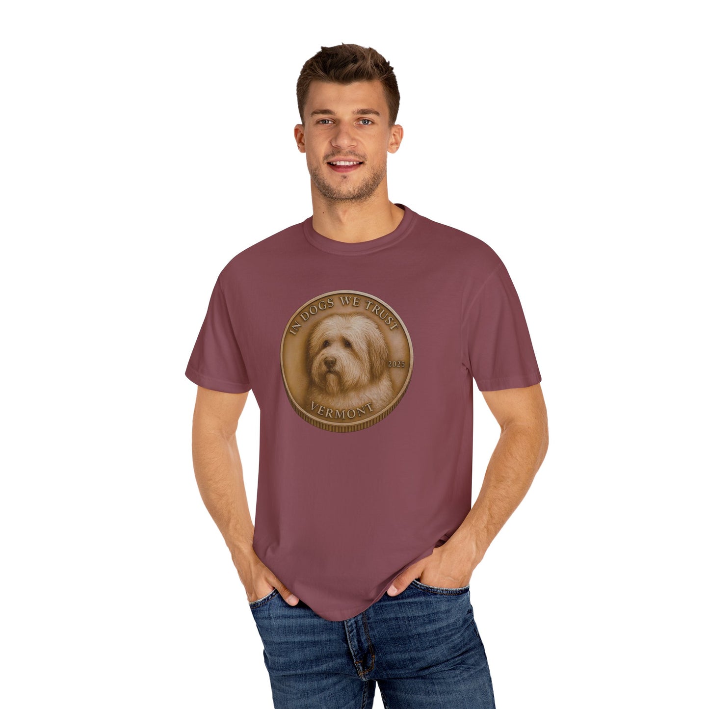 Vermont State Coin T-Shirt Collection - Proud Dog Breed Illustrations