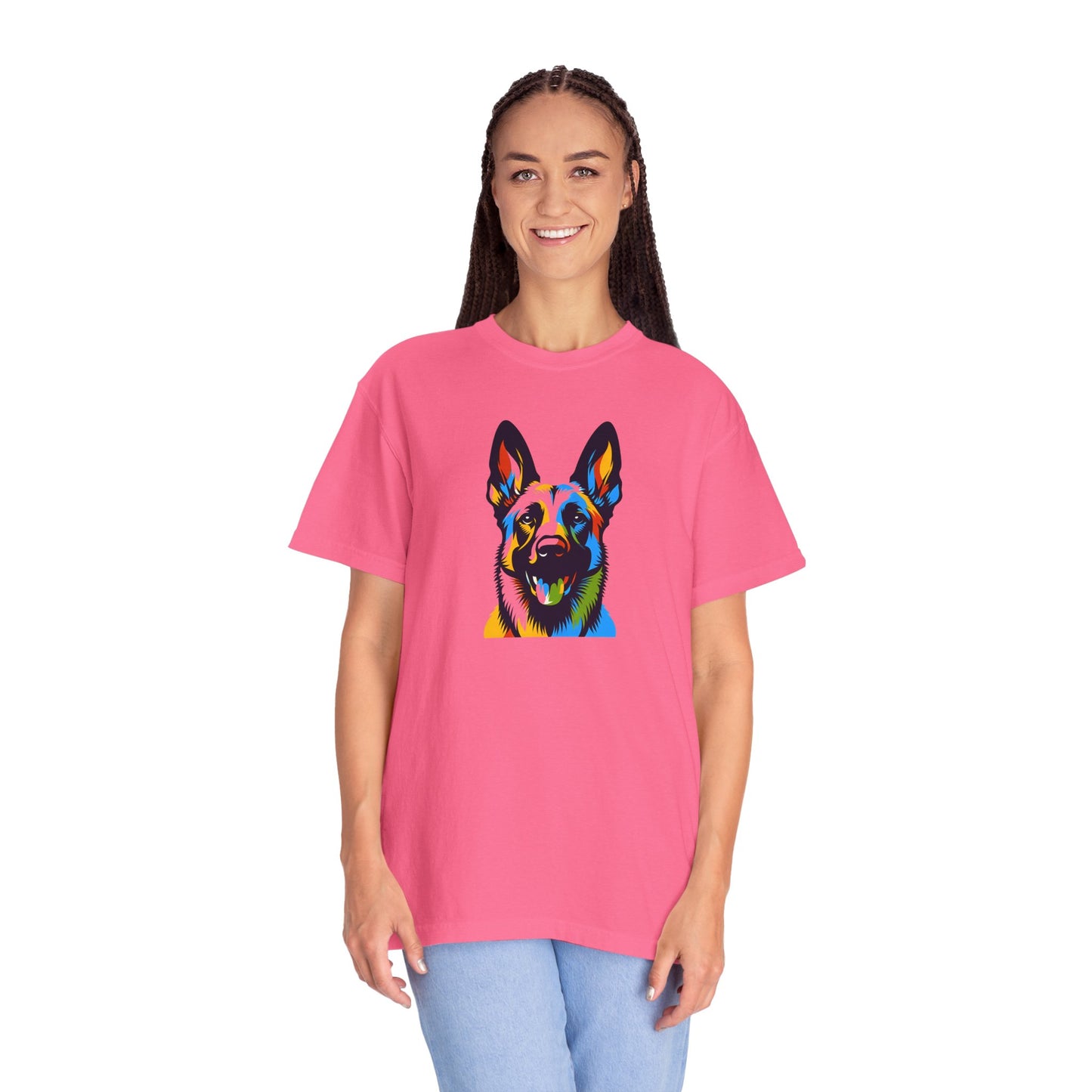 Colorful Belgium Malinois Art Unisex T-Shirt - Perfect for Pet Lovers