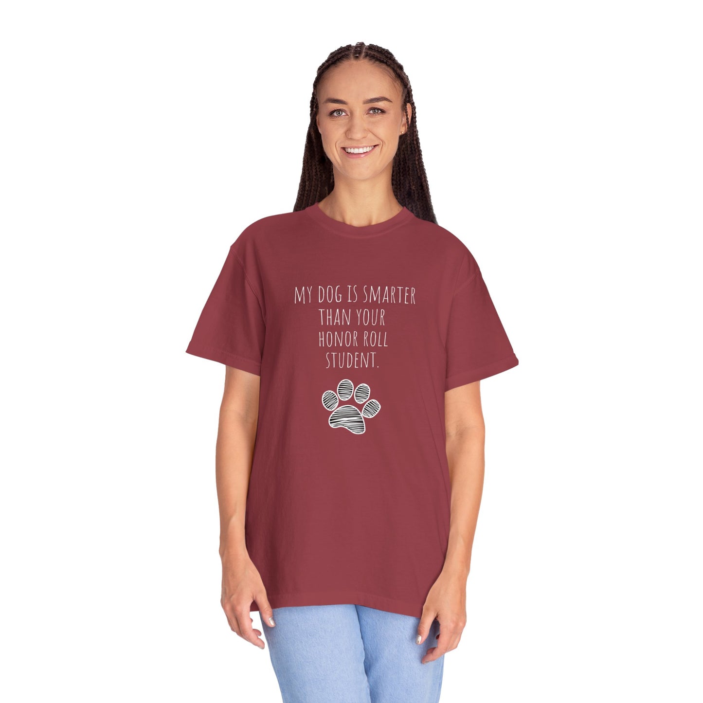 Unisex Dog Lover T-Shirt - "My Dog Is Smarter Than Your Honor Roll Student" - Perfect Gift for Pet Parents