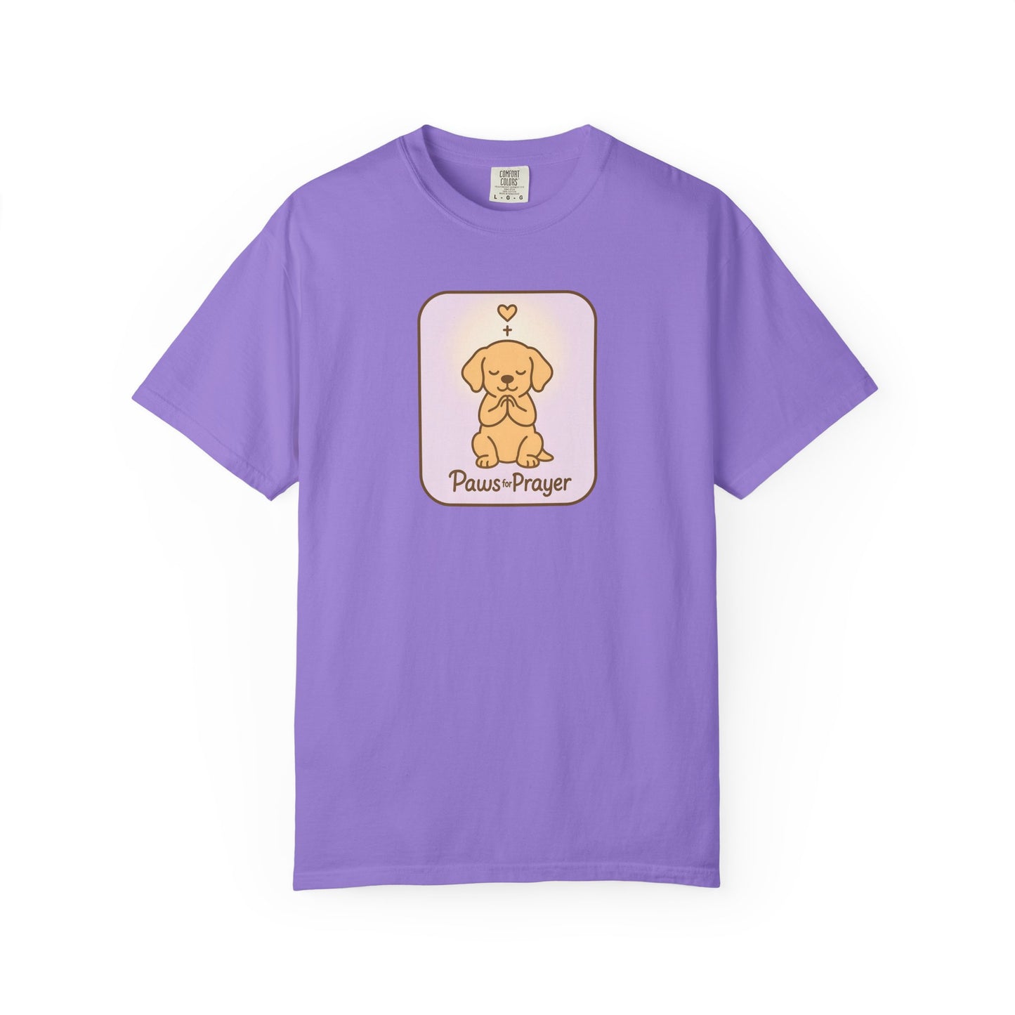Prayerful Paws Unisex T-Shirt, Dog Lover Gift, Cute Pet Tee, Animal Prayer Shirt, Casual Animal Tees, Gift for Dog Owners