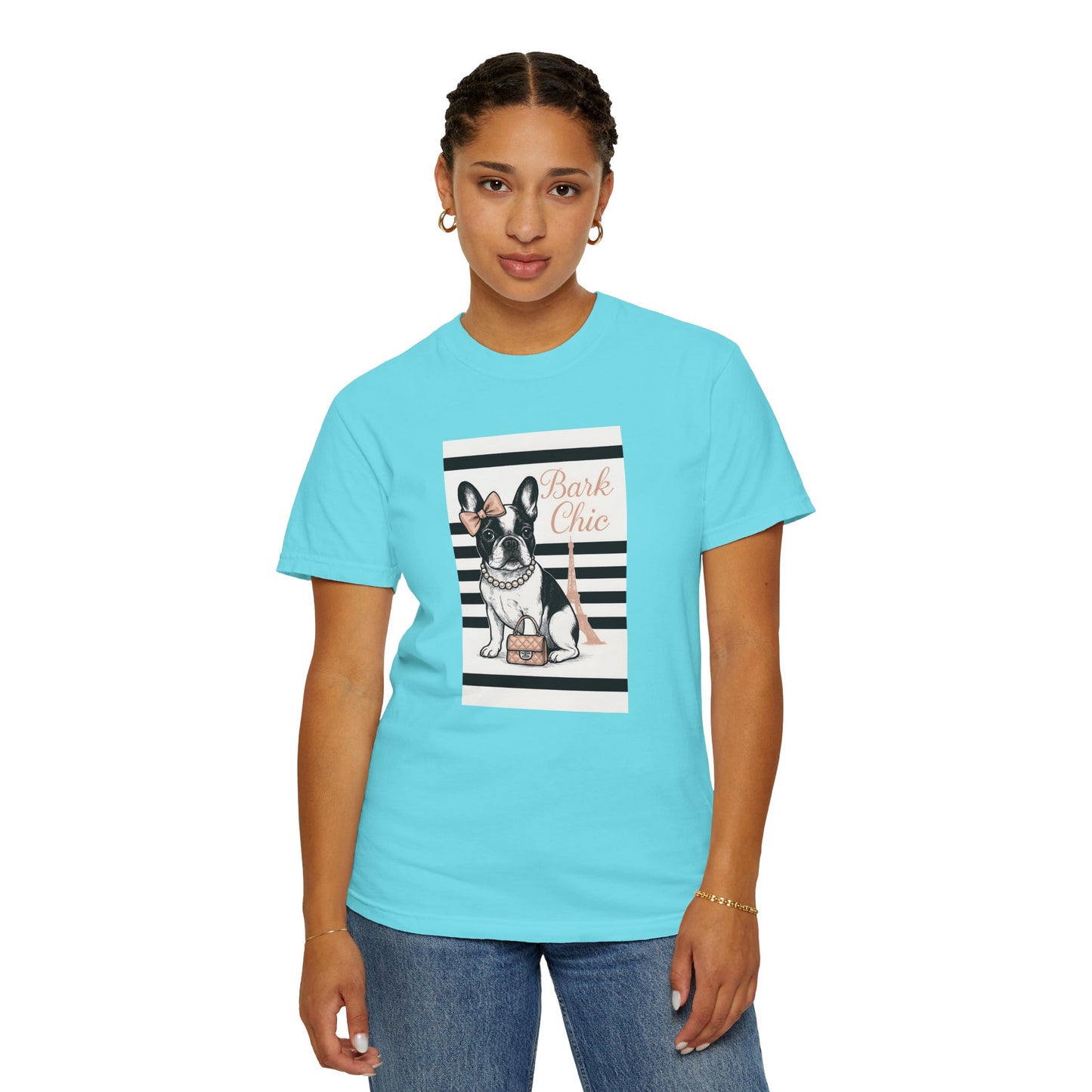 Chic Dog Lover T-shirt, Bark Chic Tee, Unisex Graphic Shirt, Pet Lover Gift, Comfortable Everyday Wear, Cute Animal Apparel