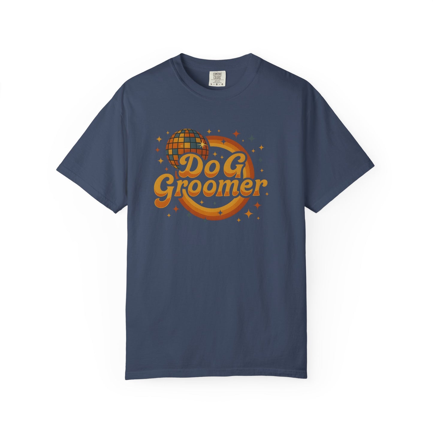 Disco Dog Groomer Unisex Garment-Dyed T-Shirt - Fun Pet Grooming Tee for Dog Lovers