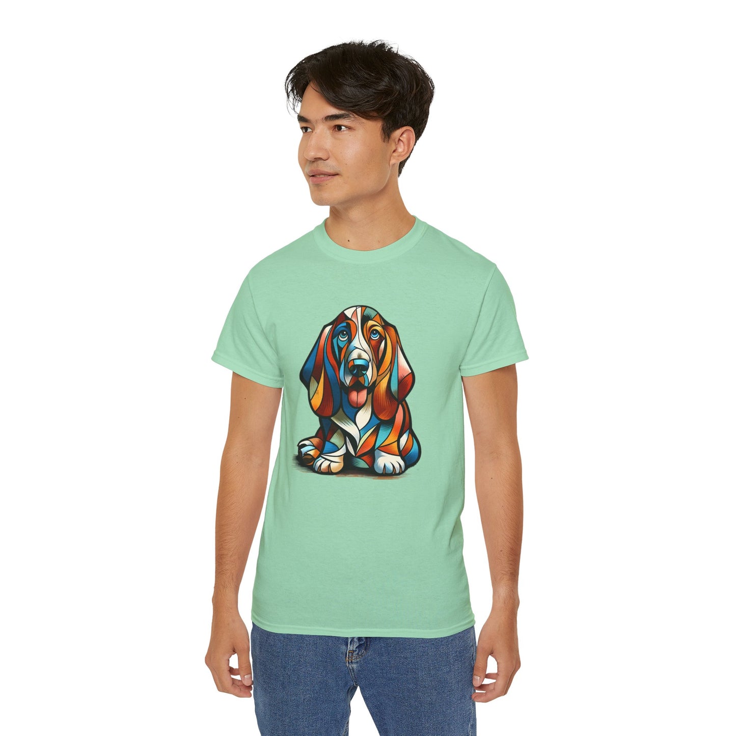 “Petcasso Pup – The Bold Basset Hound Tee” - Unisex Ultra Cotton Tee