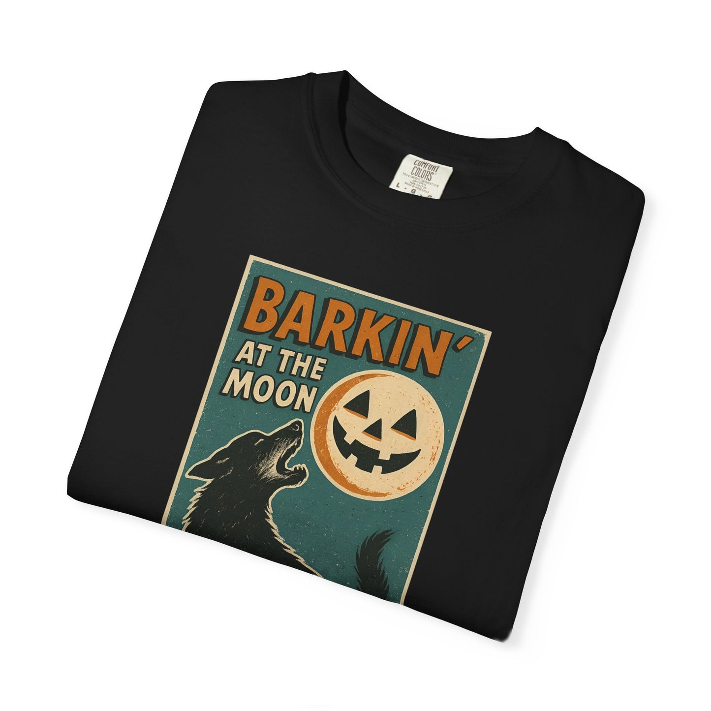 Spooky Howling Dog T-Shirt | Halloween Shirt | Mens Unisex Tee | Halloween Costume | Dog Lover Apparel | Barkin' at the Moon Tee