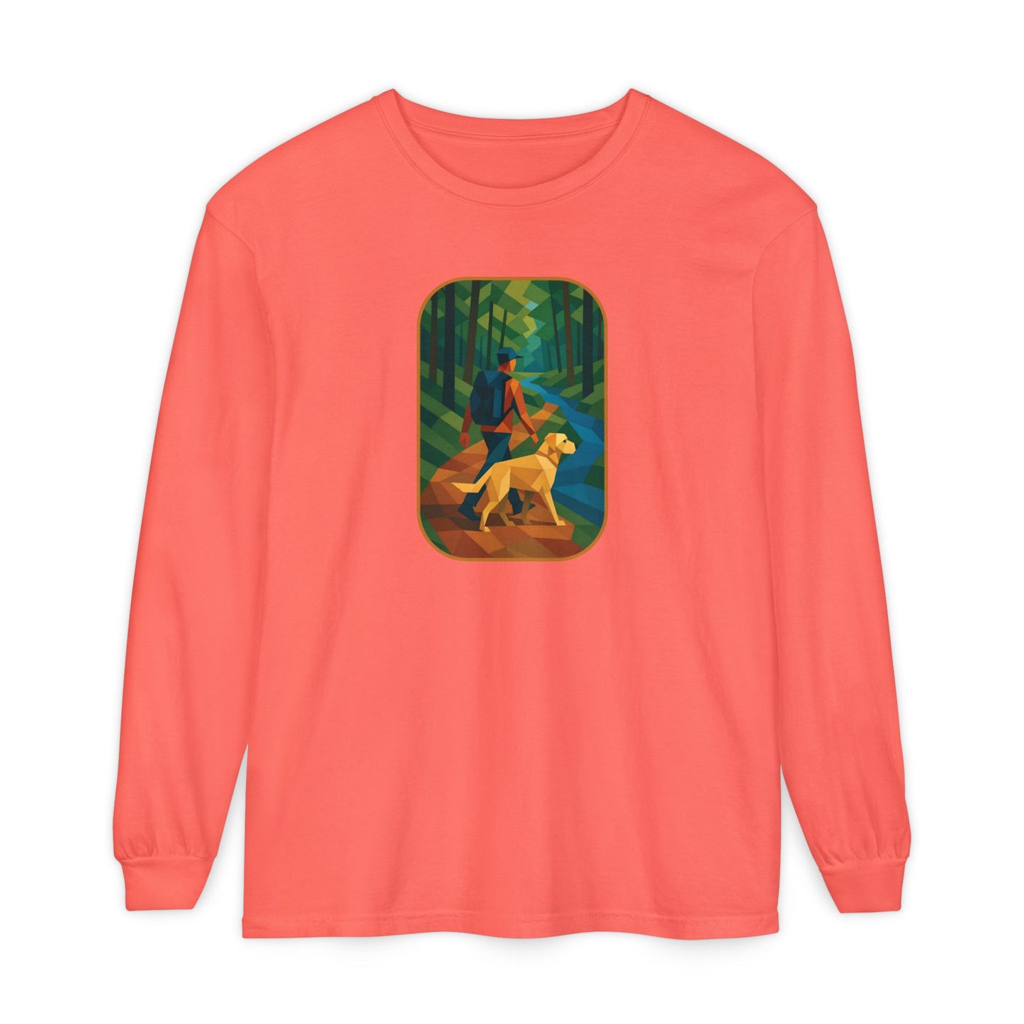 Scenic Dog Walk Design | Casual Comfort, Gift for Dog Lovers, Nature Enthusiasts, Cozy Outfit, Eco-Friendly Wear
