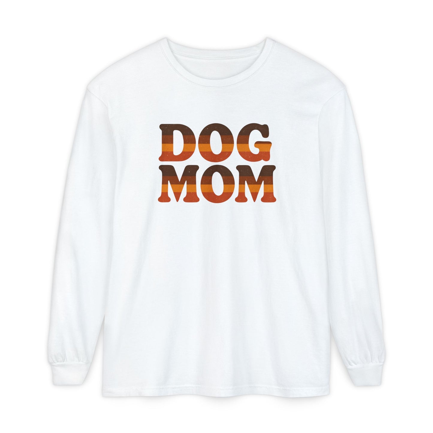 Dog Mom Long Sleeve Tee, Perfect Gift for Dog Lovers, Casual Wear, Pet-Themed Apparel, Great for Birthdays or Holidays