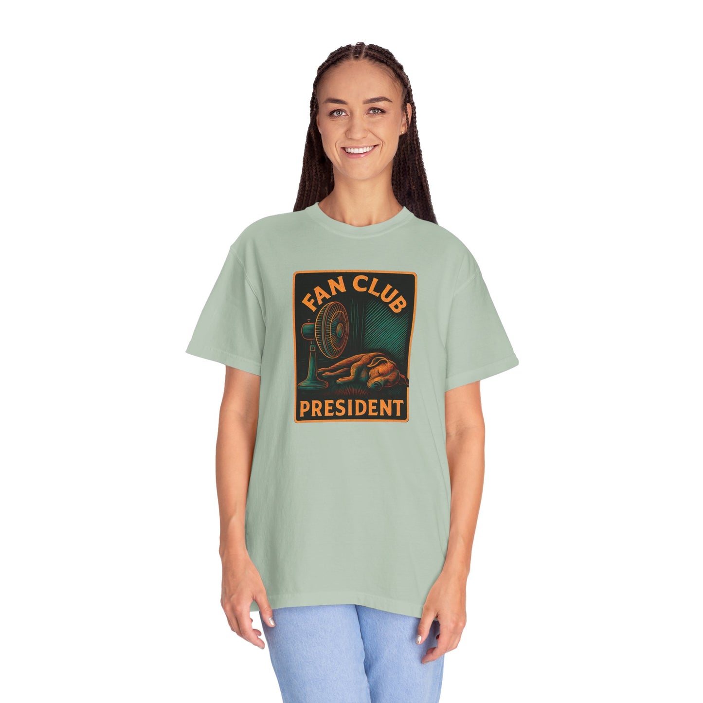 Fan Club President Unisex T-shirt, Garment-Dyed Tee, Unique Gift, Club Member Apparel, Casual Wear, Fan Merchandise
