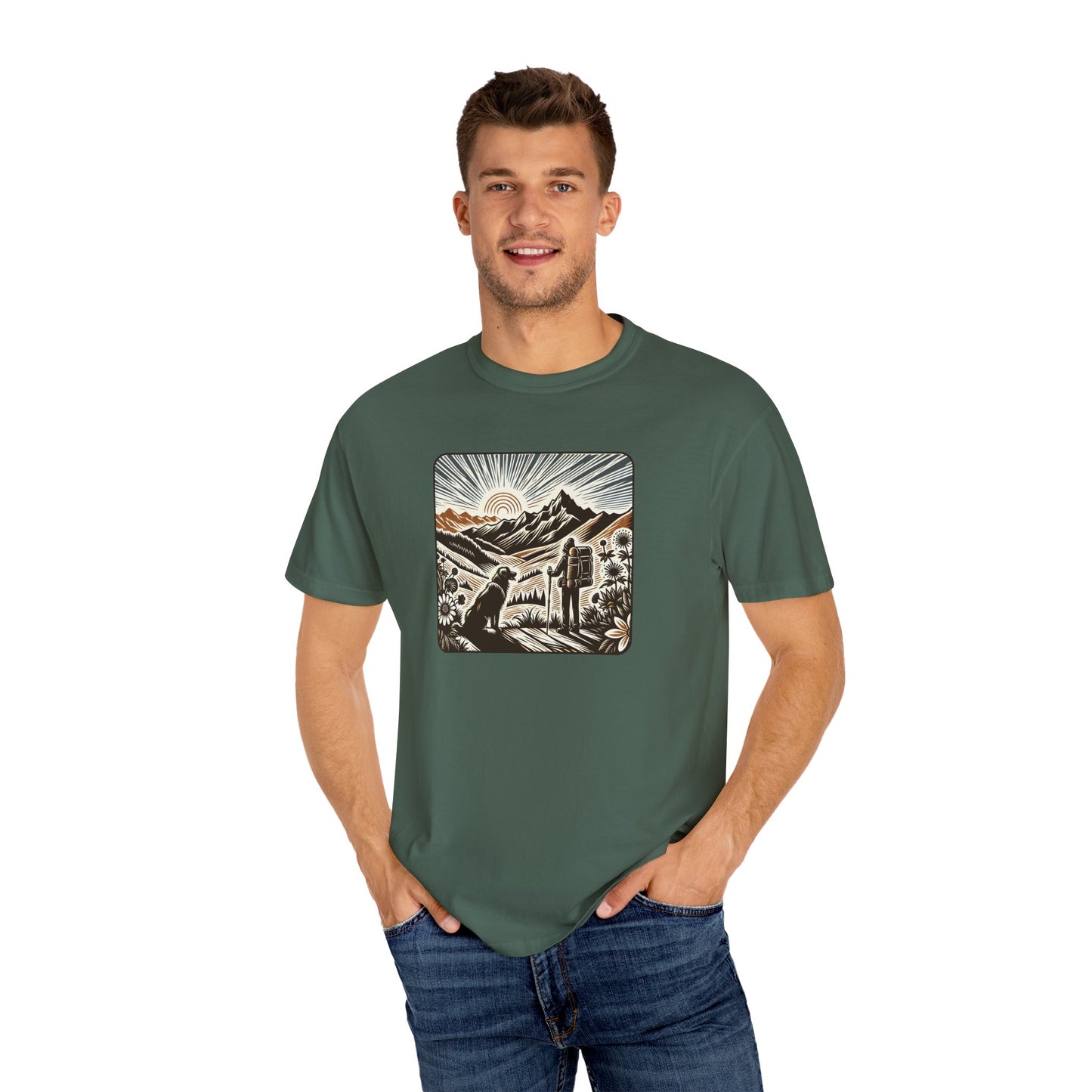 Adventure Awaits Unisex Garment-Dyed T-Shirt