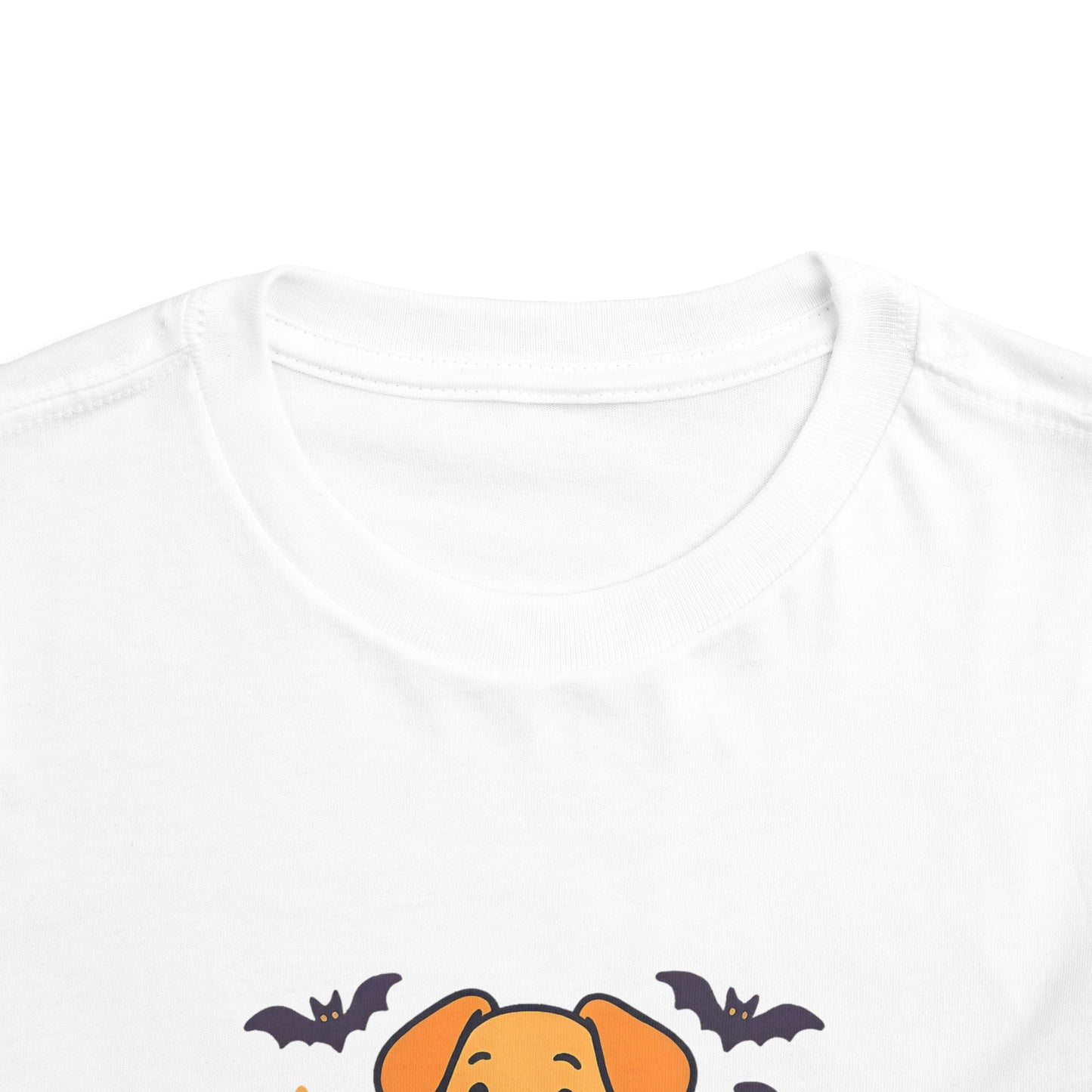 Fang-tastic Fur-iend Toddler Tee, Halloween Shirt for Kids, Cute Dog Graphic Tee, Toddler Halloween Outfit, Fall Celebration T-Shirt