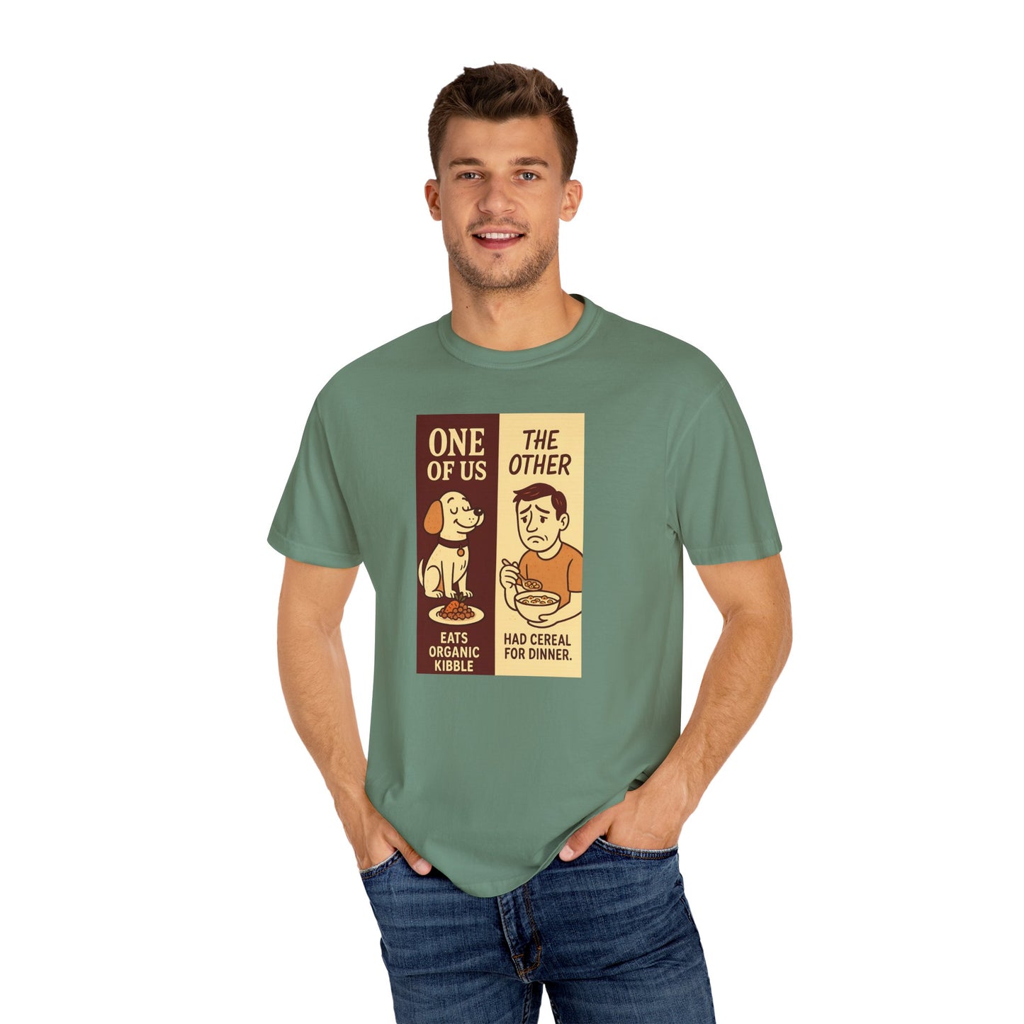 Organic Kibble T-Shirt, Funny Pet Lover Tee, Casual Unisex Apparel, Dog and Cat Humor, Gift for Animal Lovers