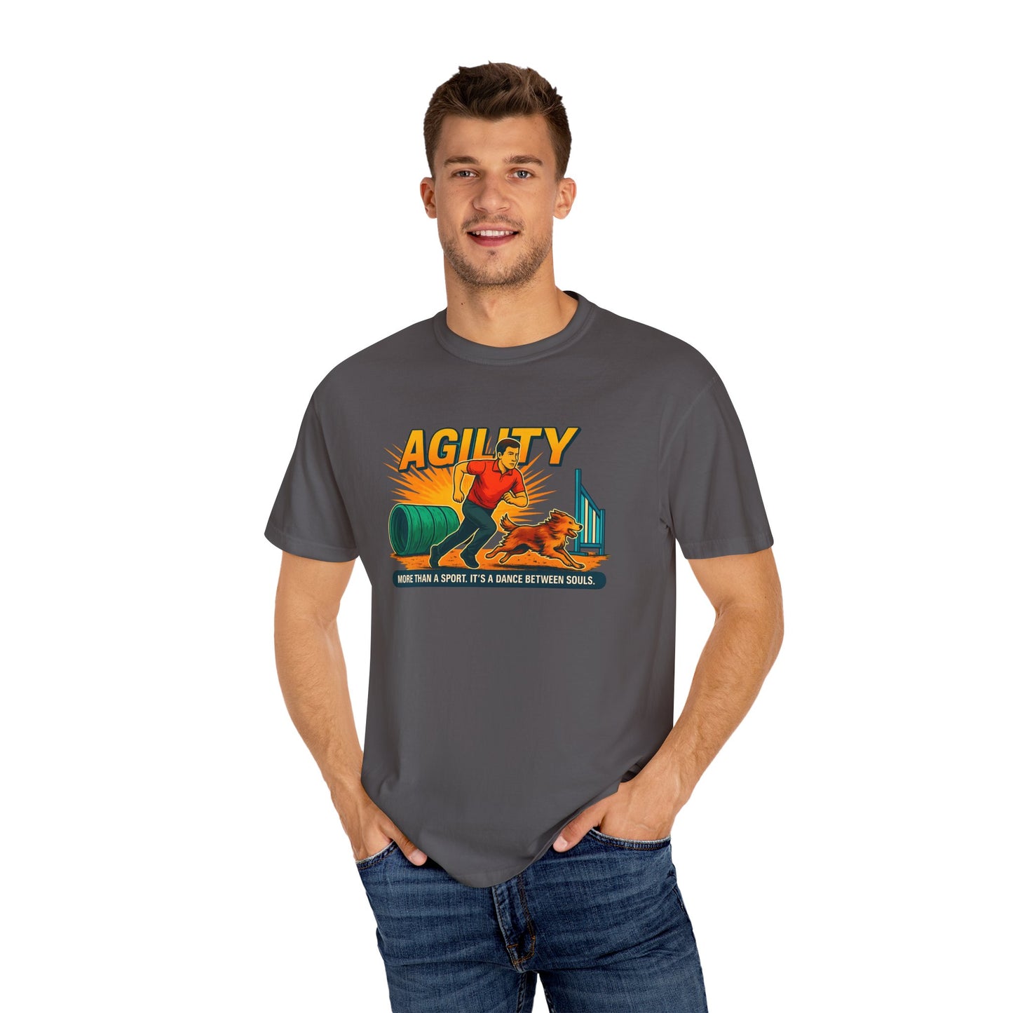 Agility Unisex Garment-Dyed T-Shirt - More Than a Sport, It's a Dance Between Souls
