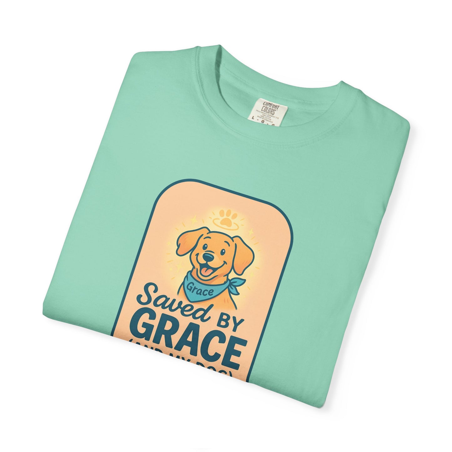 Dog Lover's Saved by Grace T-Shirt, Pet Lover Gift, Casual Tee, Birthday, Dog Adoption, Unisex Fashion, Cute Animal Shirt