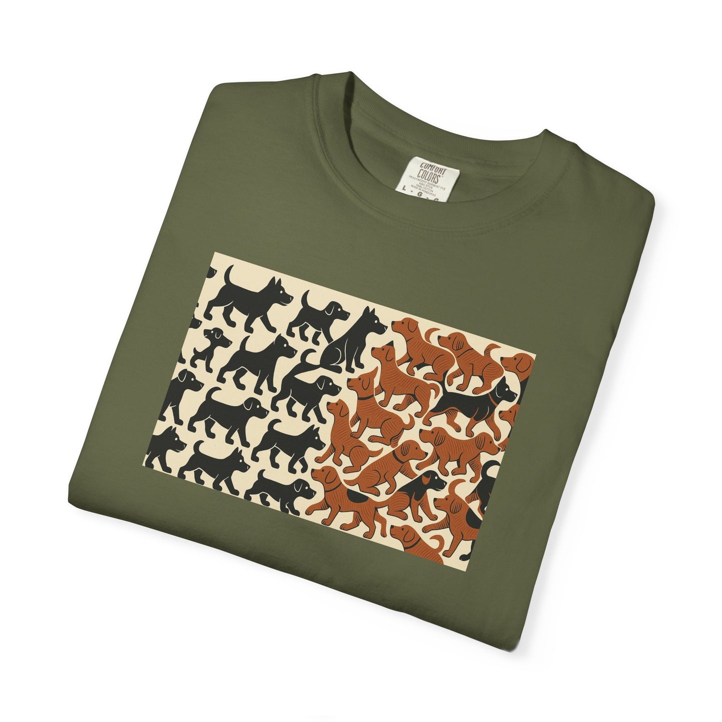 Vintage Dog Print Unisex T-Shirt - Casual Wear for Animal Lovers