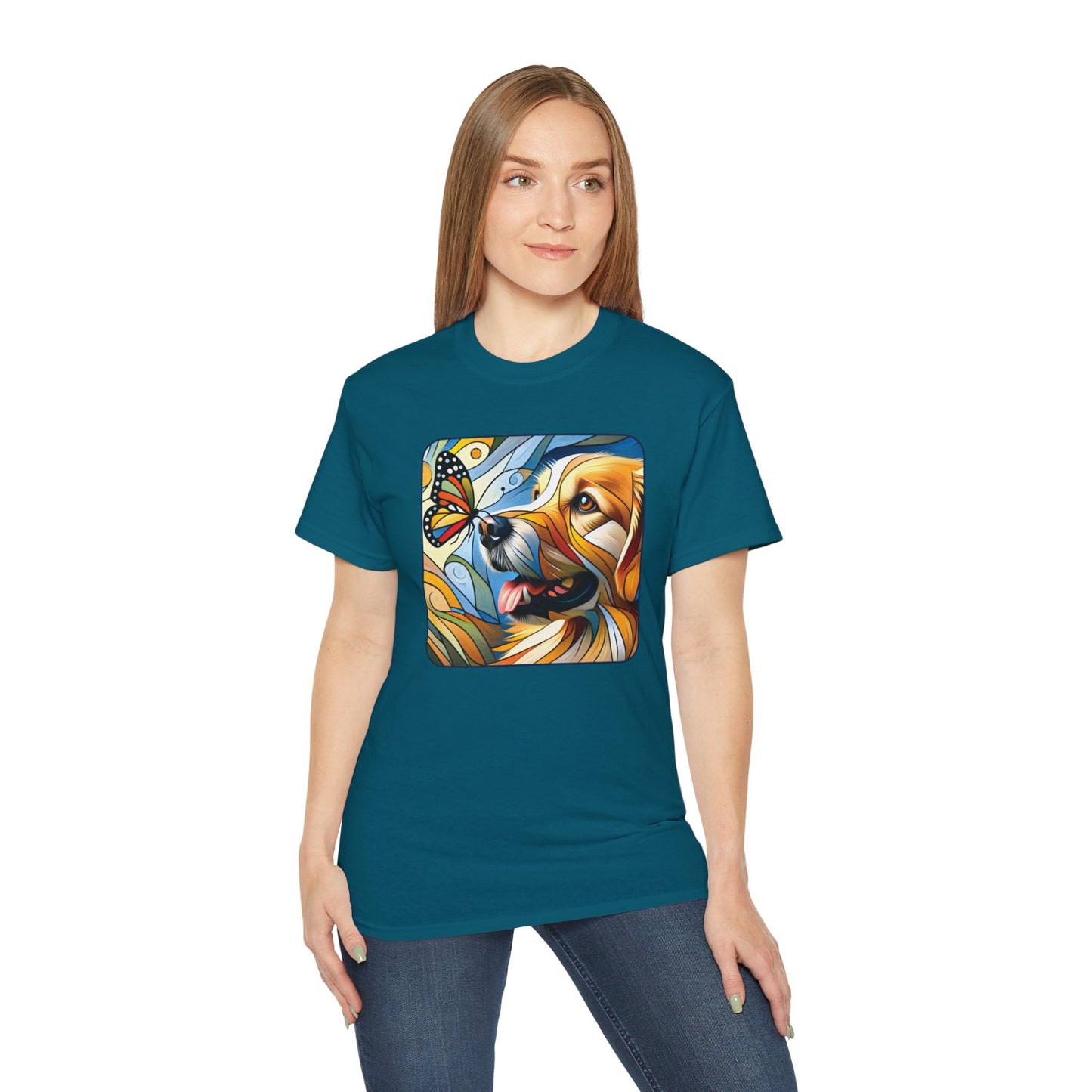 “You Give Me Butterflies – Petcasso Golden Retriever Tee” - Perfect for Pet Lovers