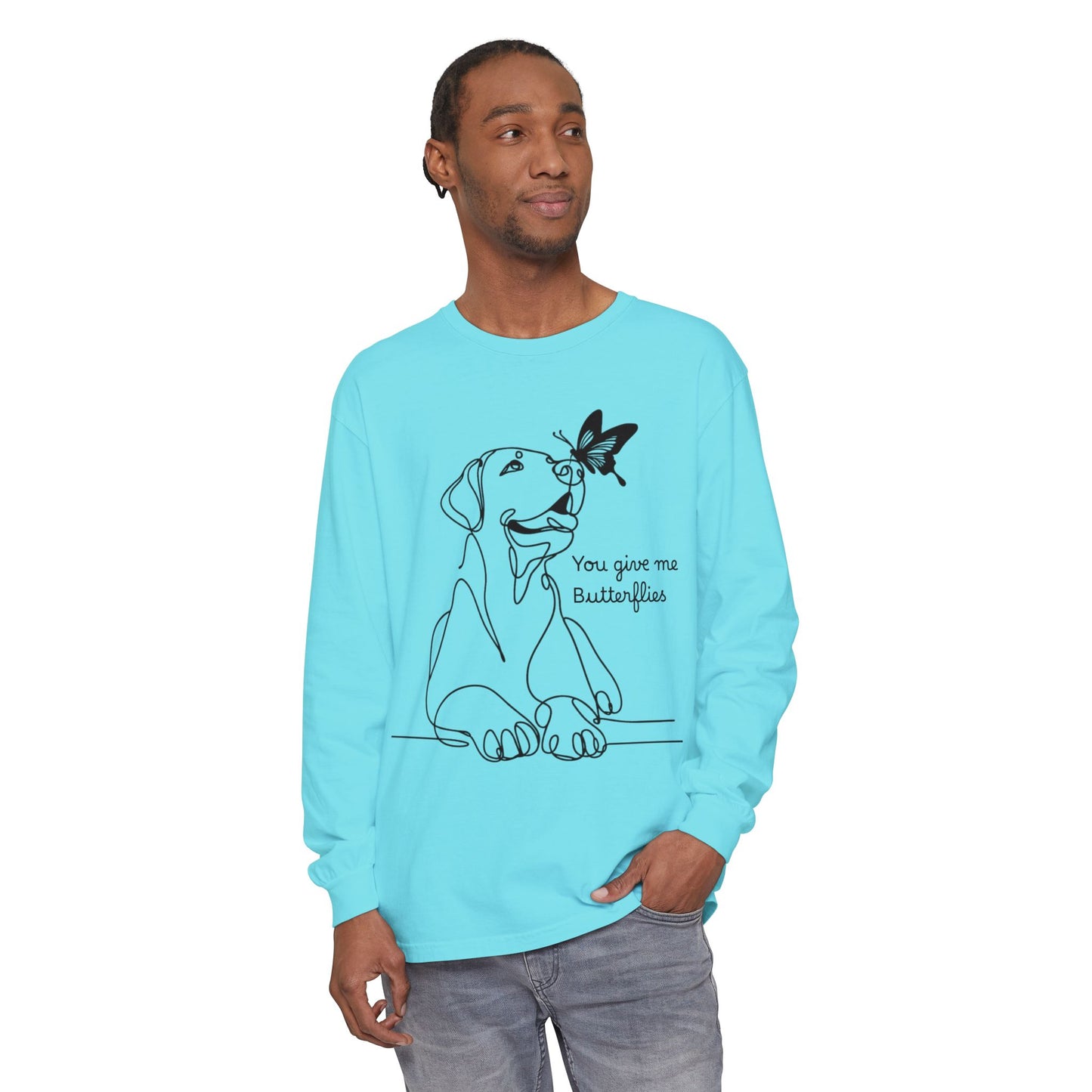 You Give Me Butterflies Dog Long Sleeve T-Shirt
