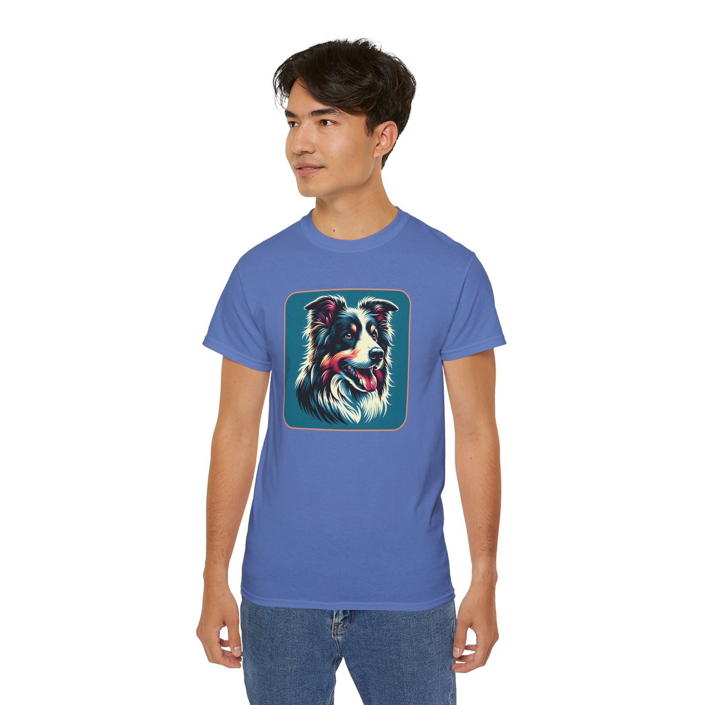⚡ Brain & Beauty – Colorful Border Collie Tee - Perfect for Pet Lovers