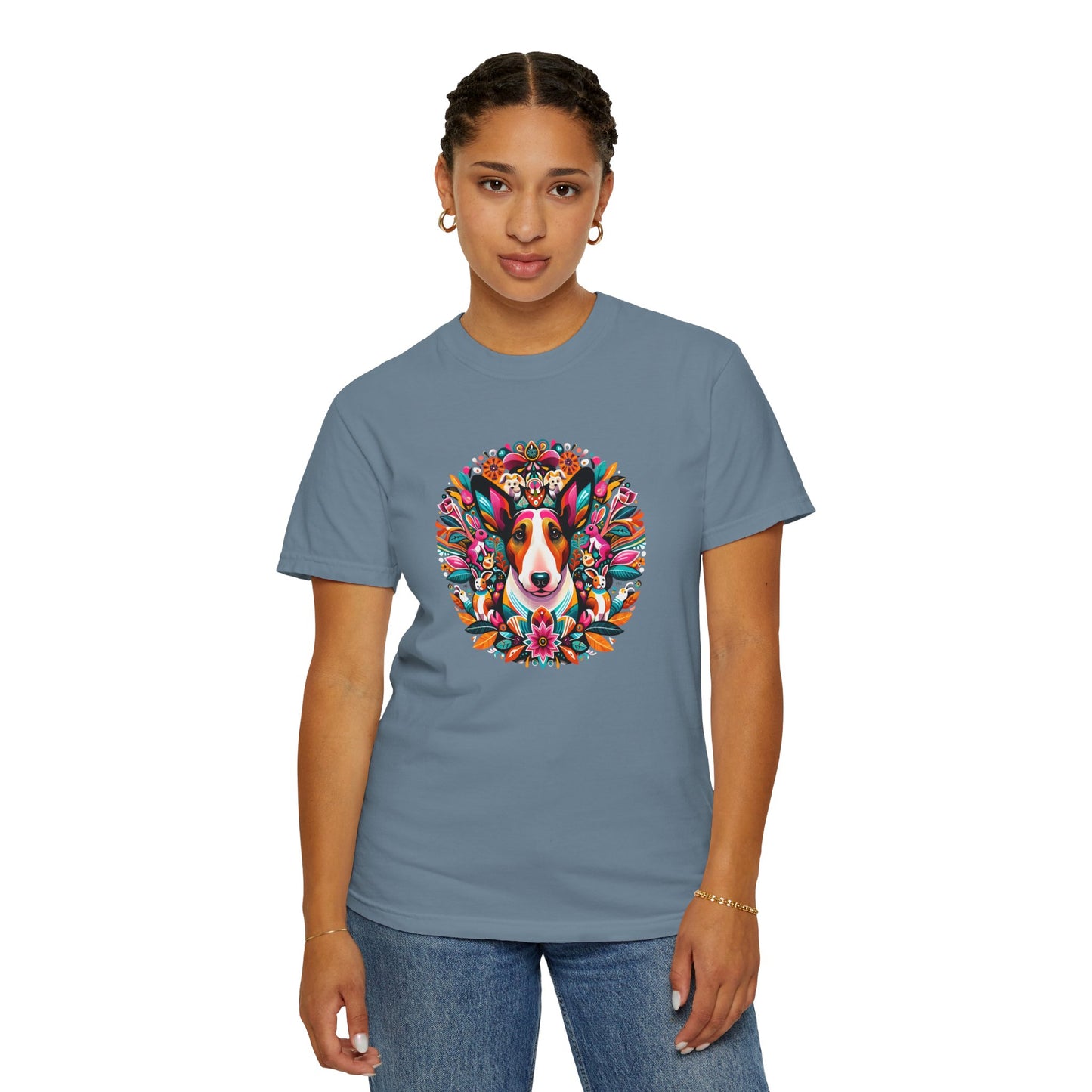 Colorful Dog Lover T-Shirt | Unisex Garment-Dyed Tee