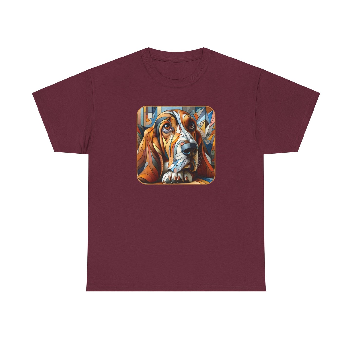 “Petcasso Basset Hound: Abstract Loyalty Tee”