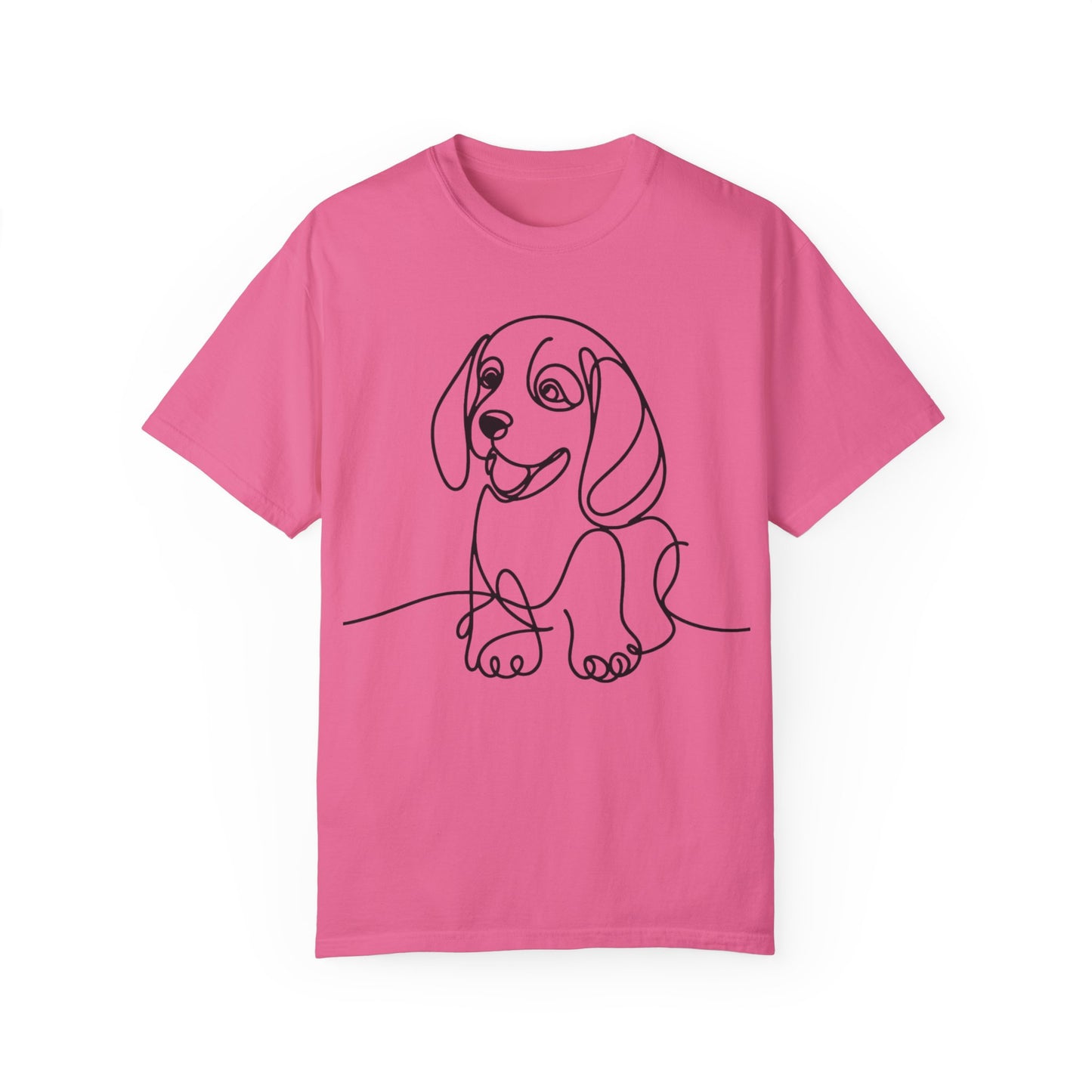 I๐ถ Nose First โ Minimalist Beagle Line Art Tee - Cute Dog Line Art Unisex T-Shirt