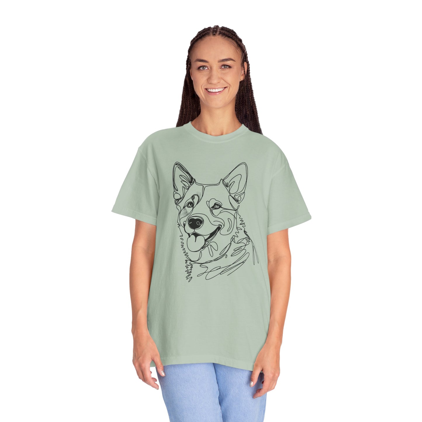 🖤 True Grit – Blue Heeler Line Art Tee