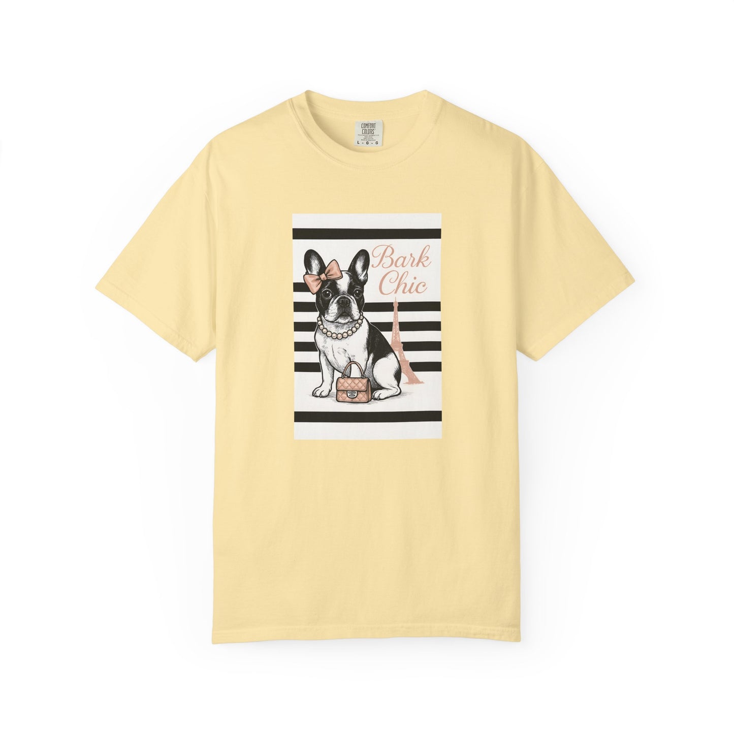 Chic Dog Lover T-shirt, Bark Chic Tee, Unisex Graphic Shirt, Pet Lover Gift, Comfortable Everyday Wear, Cute Animal Apparel