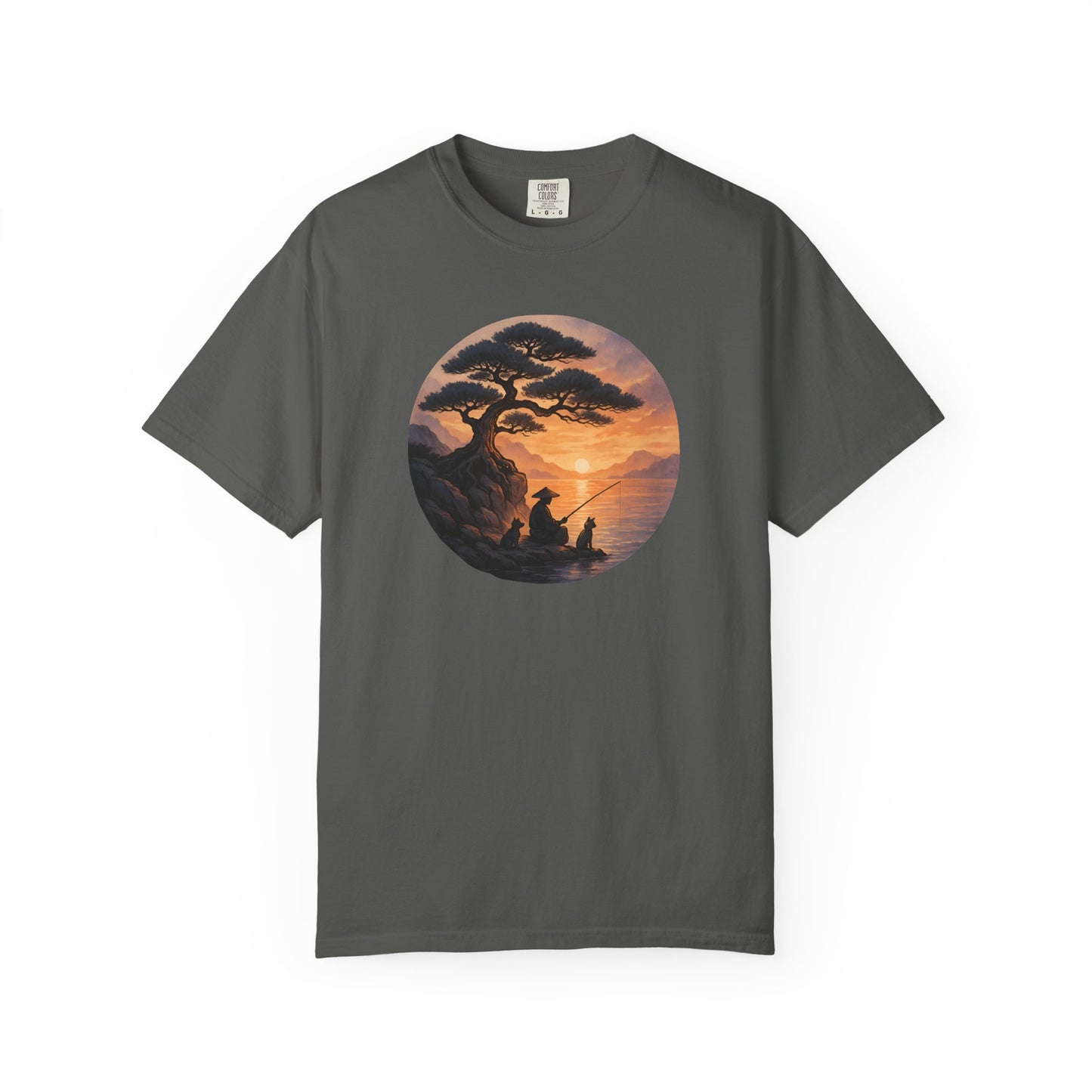 Vintage Sunset Fisherman Unisex T-shirt