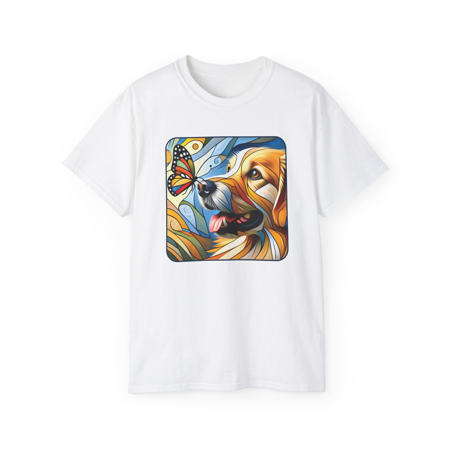 “You Give Me Butterflies – Petcasso Golden Retriever Tee” - Perfect for Pet Lovers