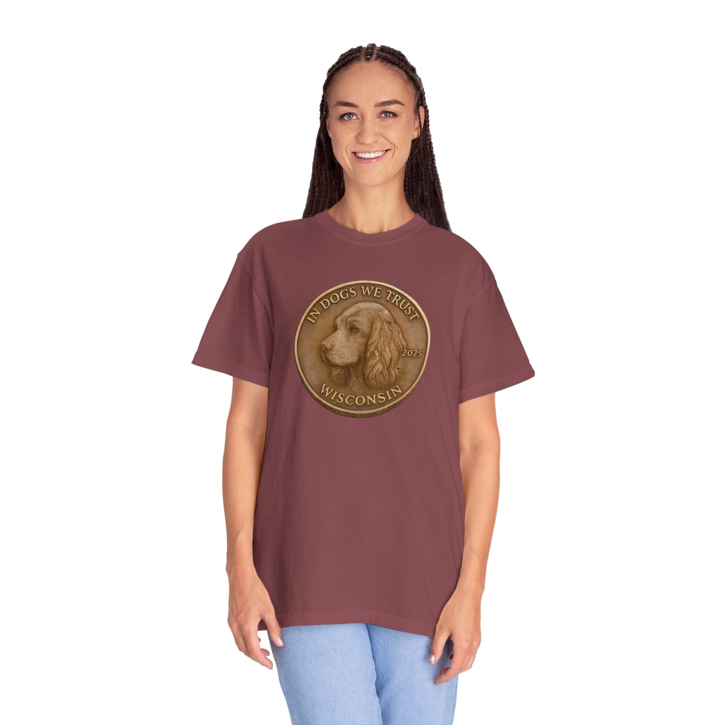 Wisconsin State Coin T-Shirt Collection - Proud Dog Breed Illustrations