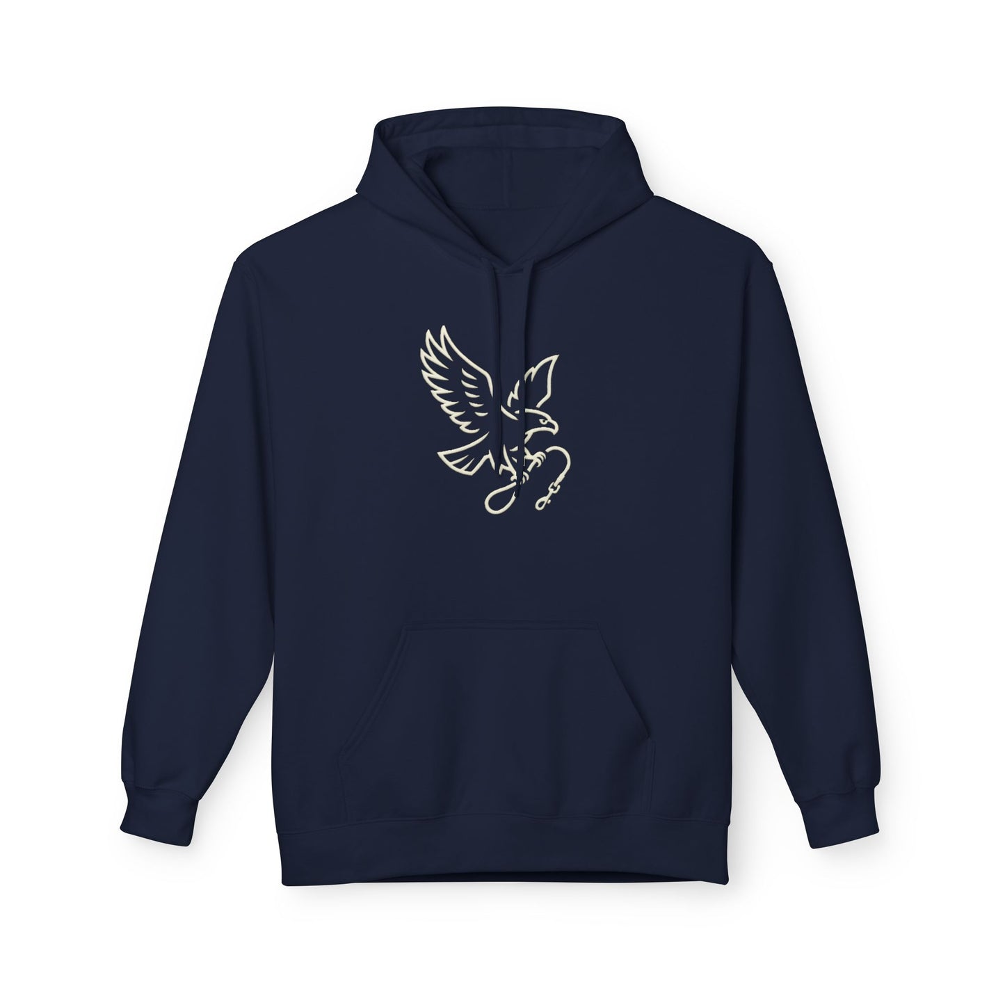 Stylish Unisex Fleece Hoodie with Unique Bird Design, Cozy Pullover, Casual Wear, Gift for Nature Lovers, Perfect for Fall