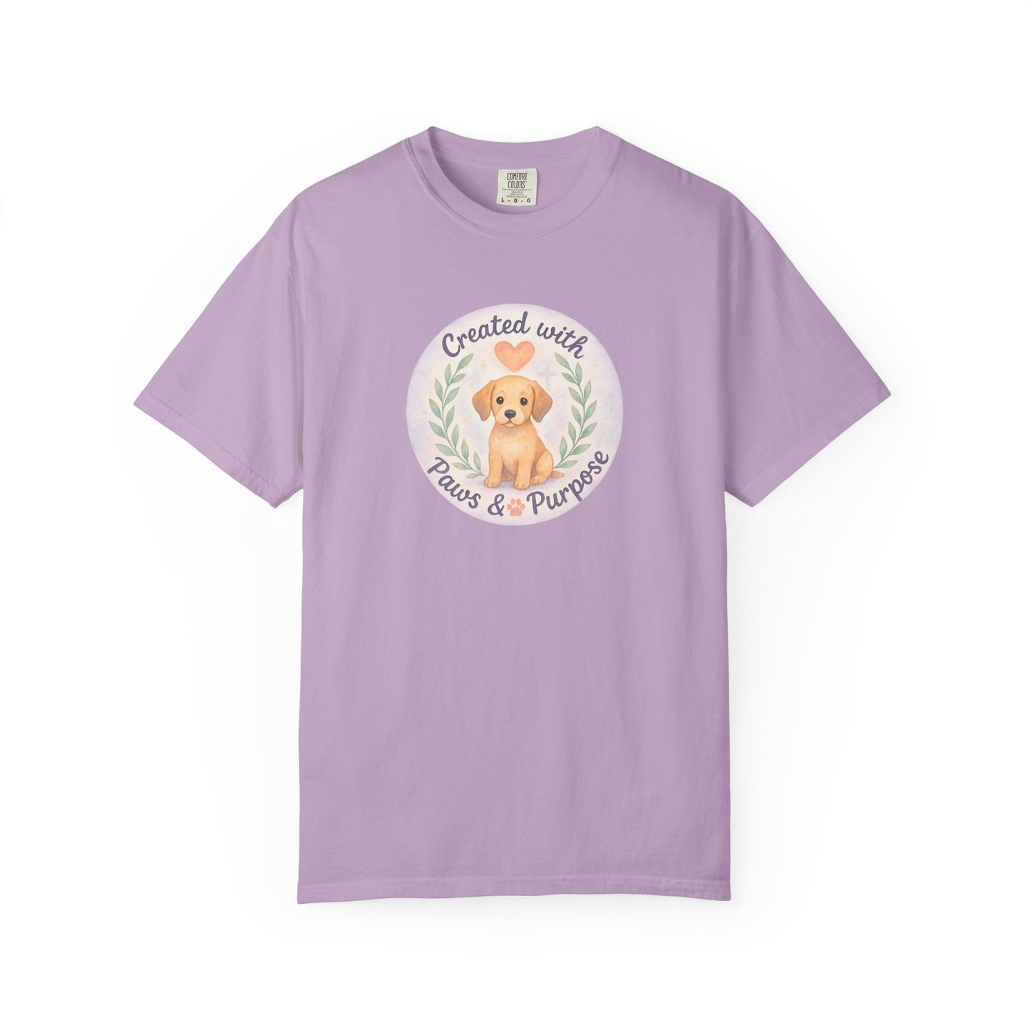 Created with Paws & Purpose T-Shirt, Pet Lover Gift, Dog Lover Apparel, Animal Rescue Support, Unique Gifts for Dog Owners