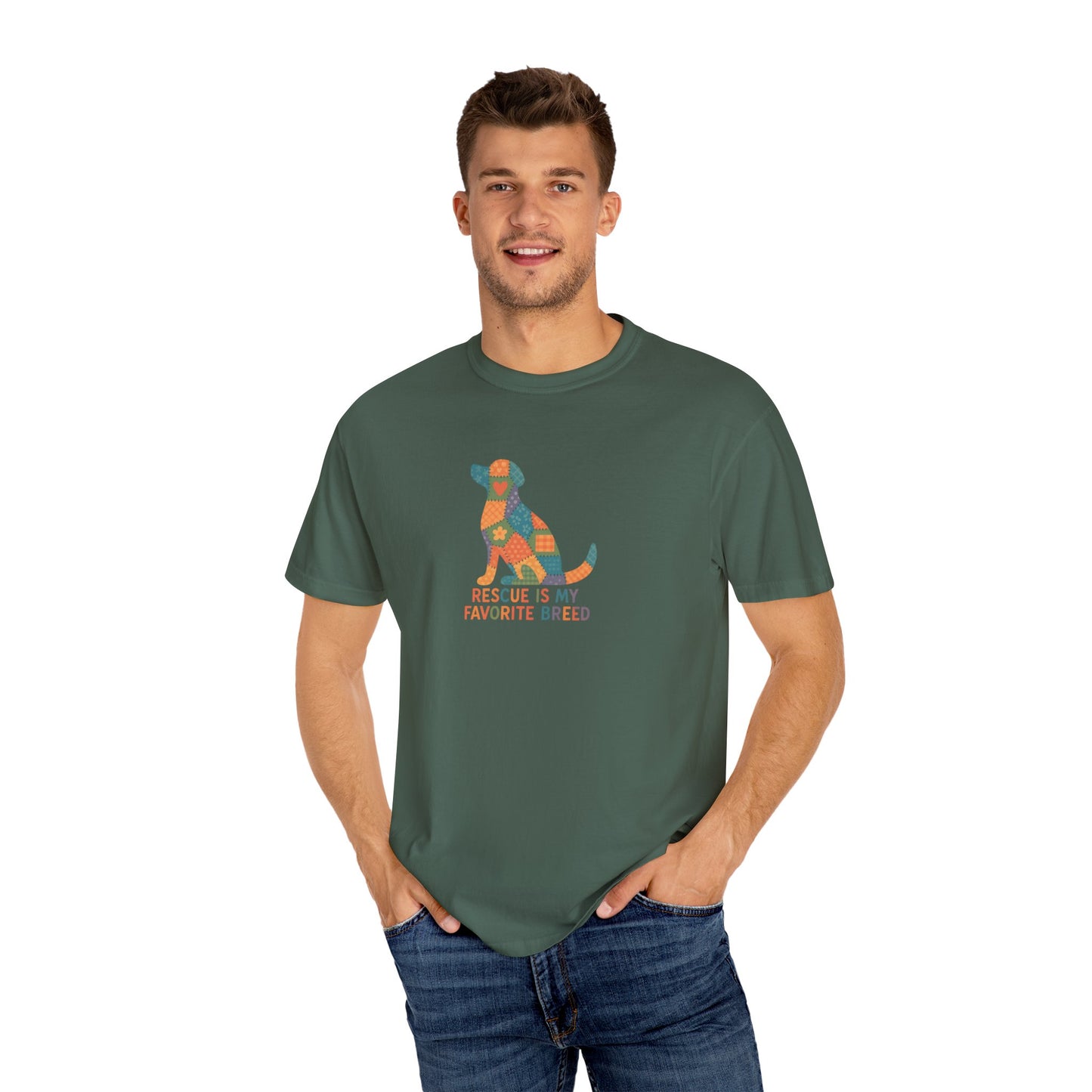 Rescue Is My Favorite Breed Unisex T-Shirt - Dog Lover Gift, Animal Rescue T-shirt, Casual Wear, Pet Adoption Tee, Gift for Dog Owners