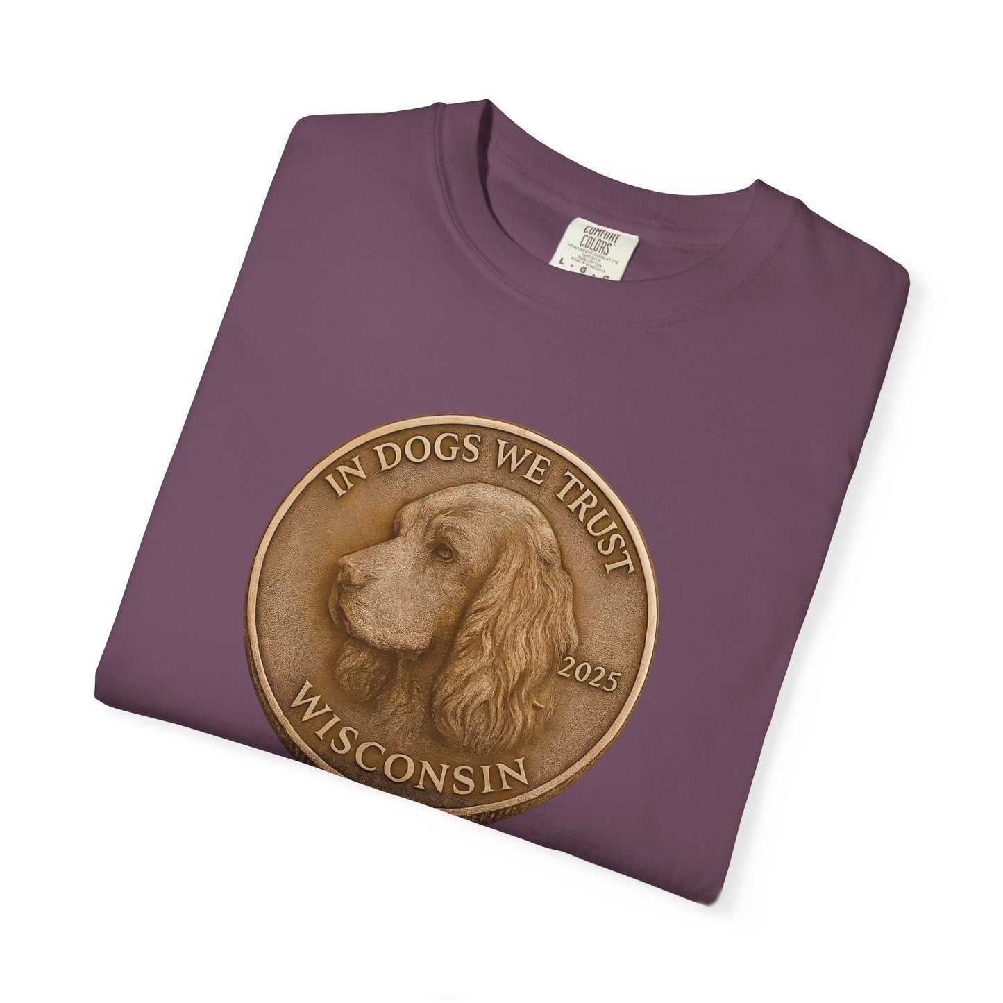 Wisconsin State Coin T-Shirt Collection - Proud Dog Breed Illustrations