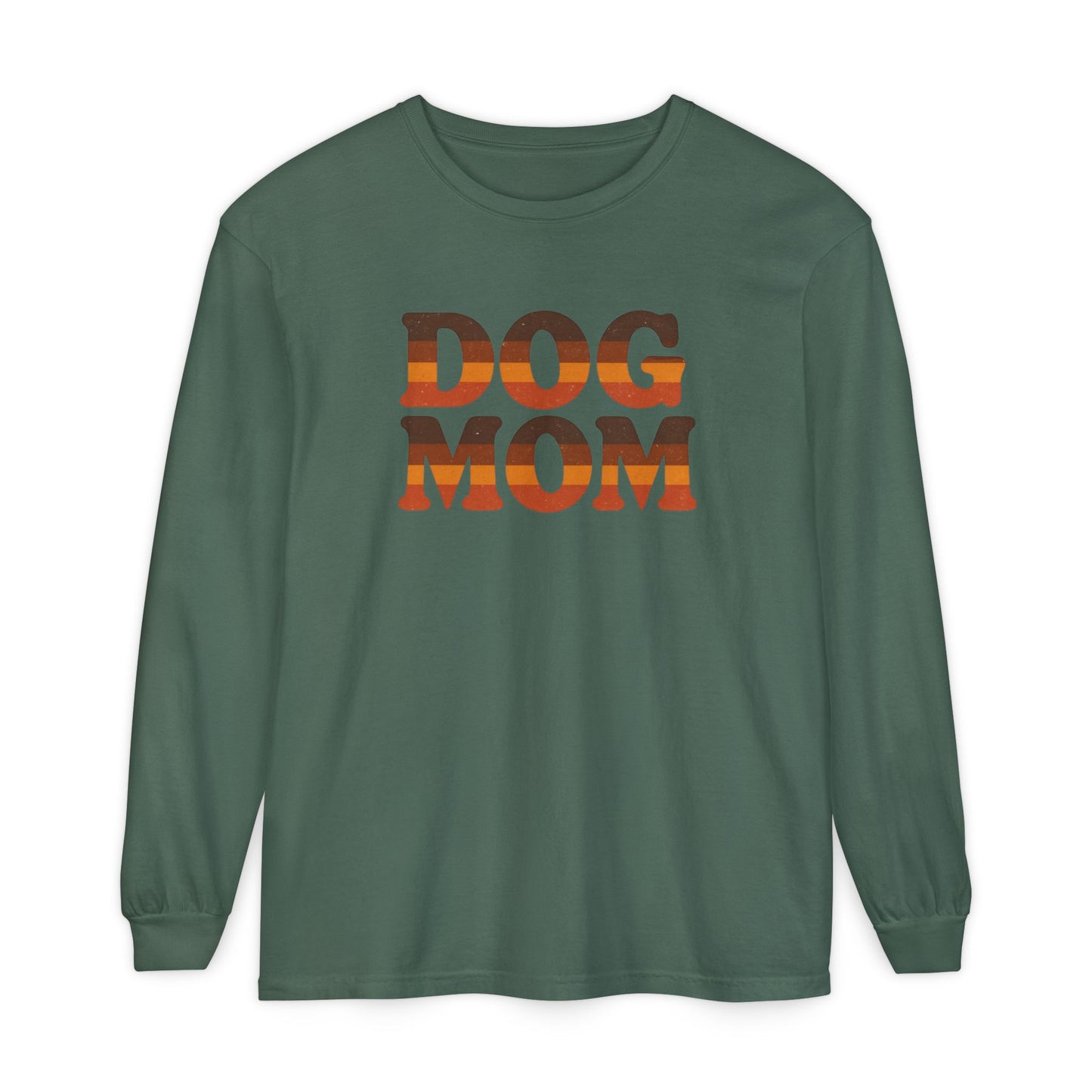 Dog Mom Long Sleeve Tee, Perfect Gift for Dog Lovers, Casual Wear, Pet-Themed Apparel, Great for Birthdays or Holidays