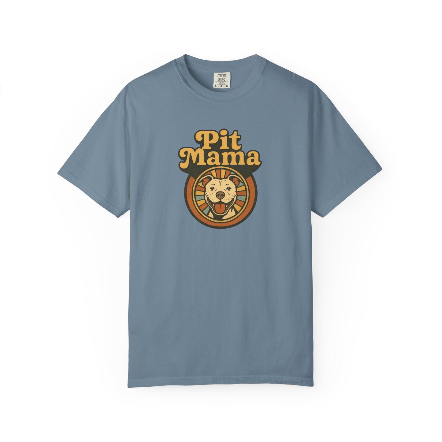 Pit Mama Unisex Garment-Dyed T-shirt | Perfect for Dog Lovers, Animal Advocates, Casual Wear, Mother's Day Gift, Pet Enthusiasts