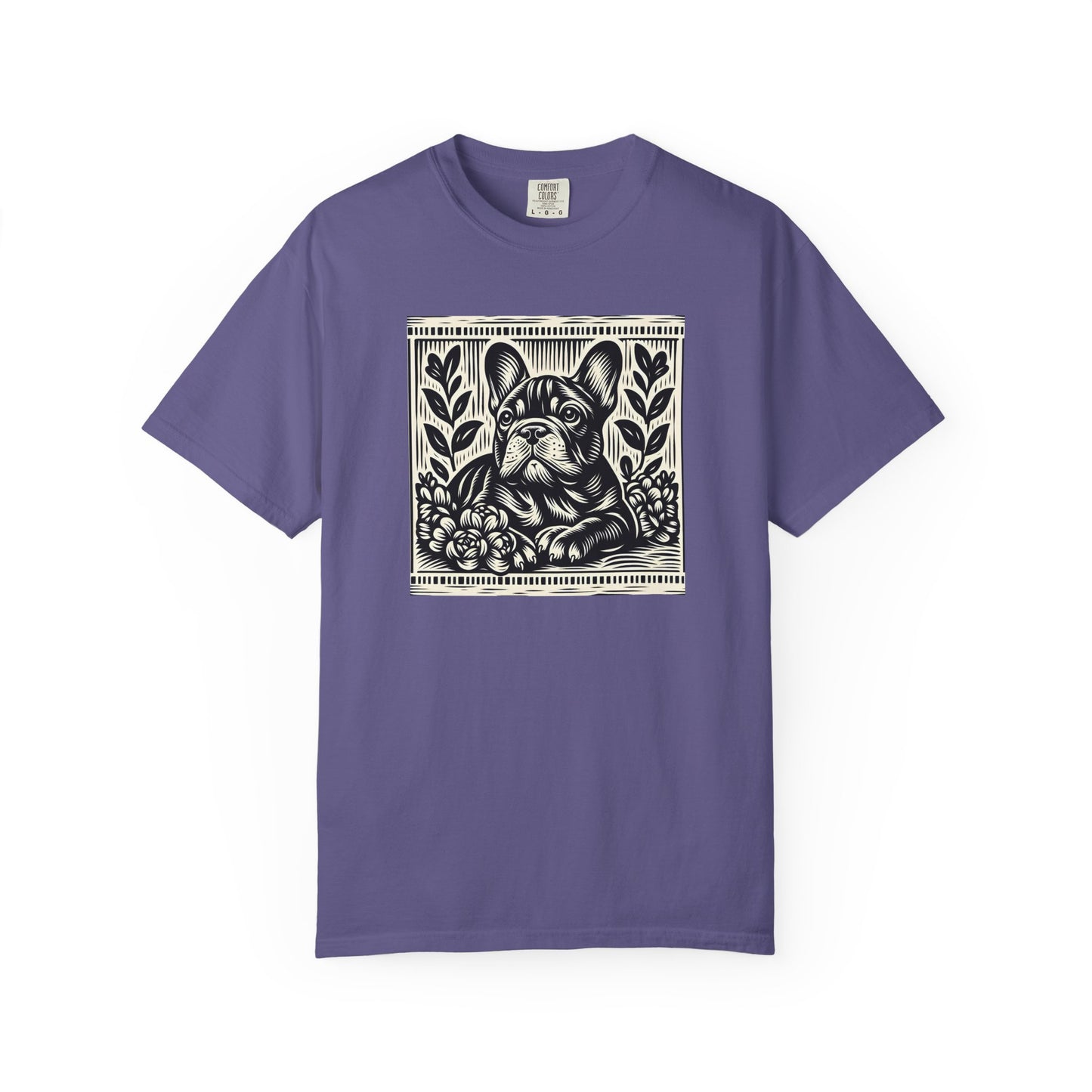 French Bulldog Vintage Graphic T-Shirt - Unisex Garment-Dyed Tee